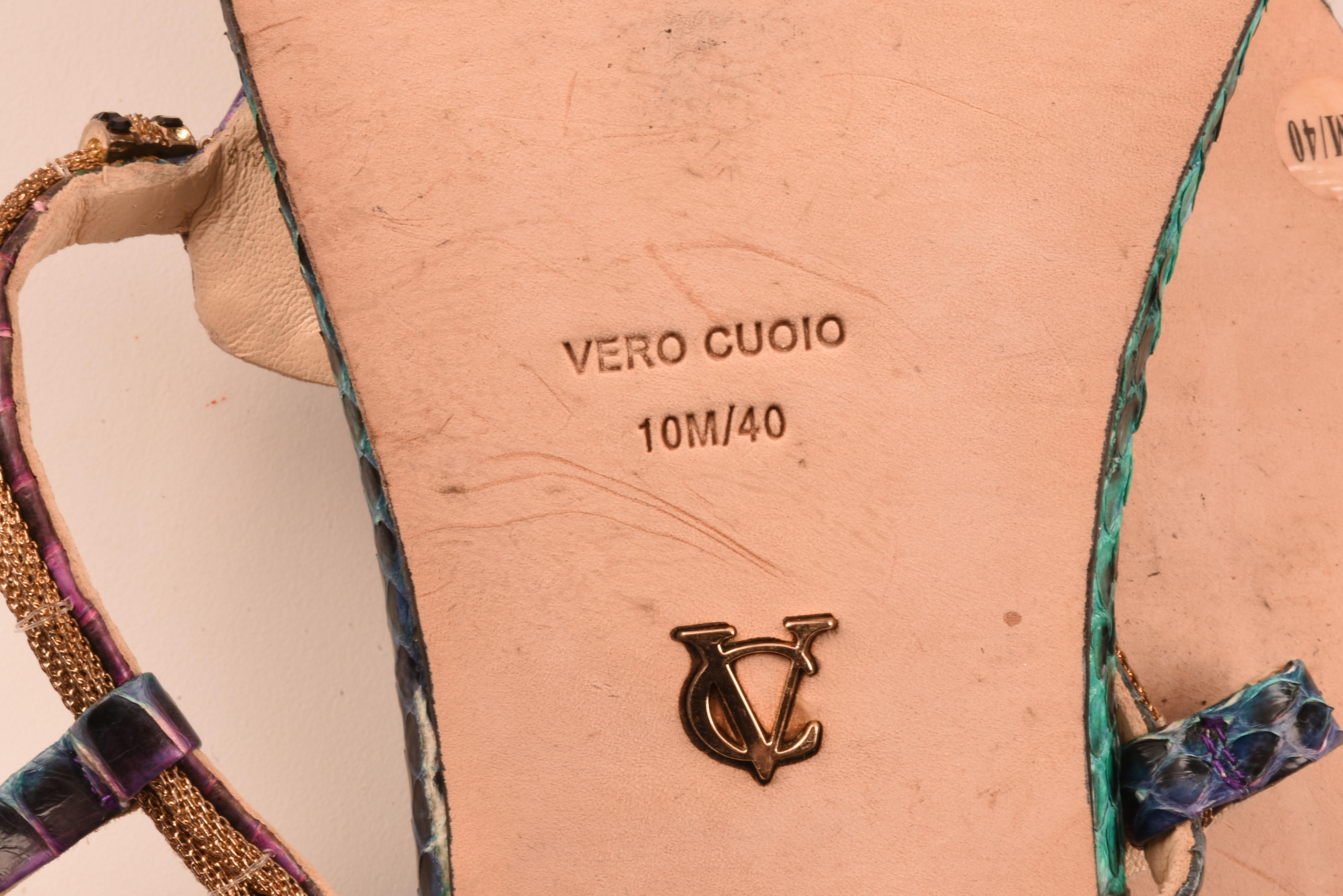 Two Pair of Embellished Italian Sandals