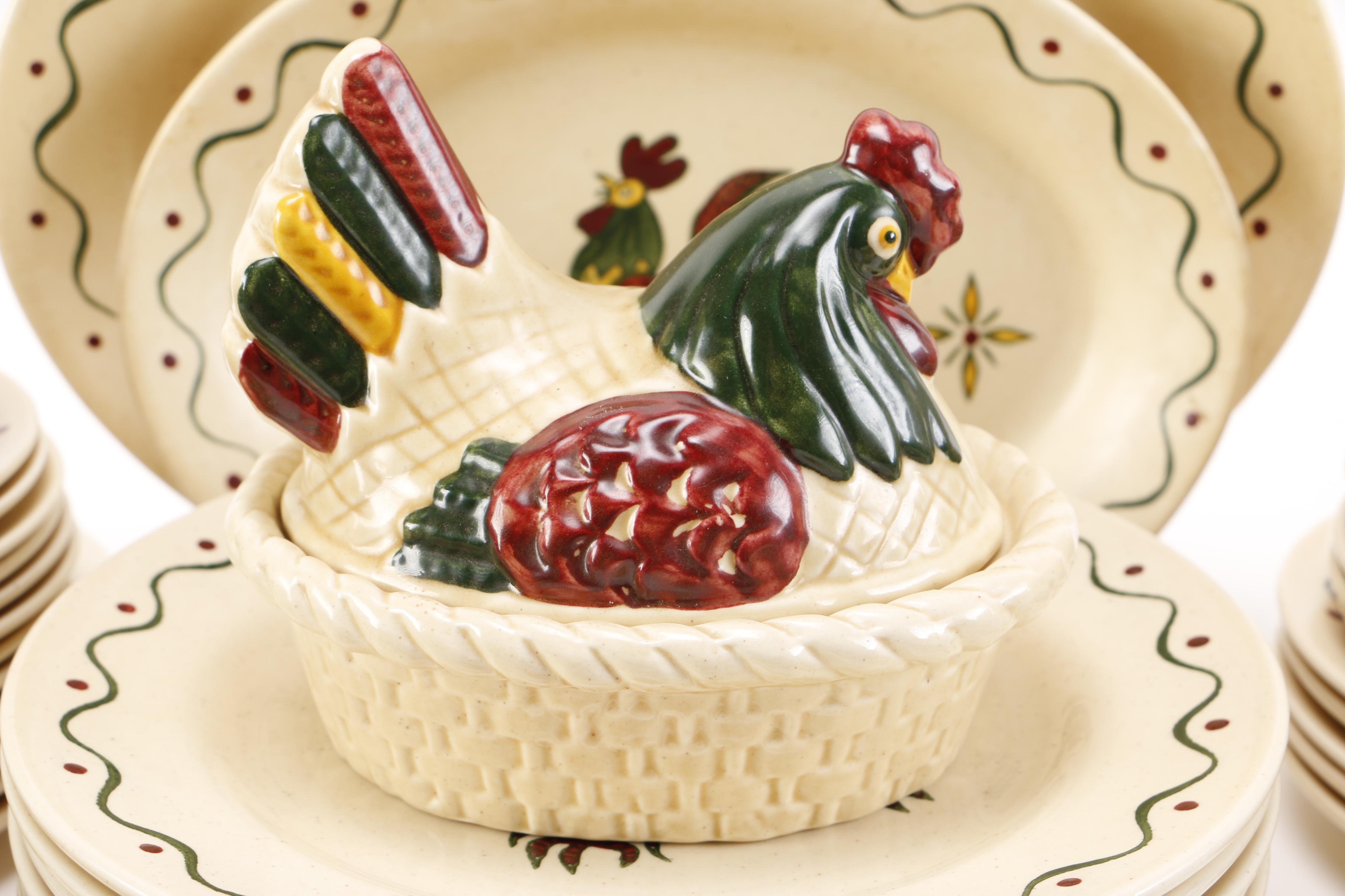 Metlox "Poppytrail" Ceramic Tableware Set