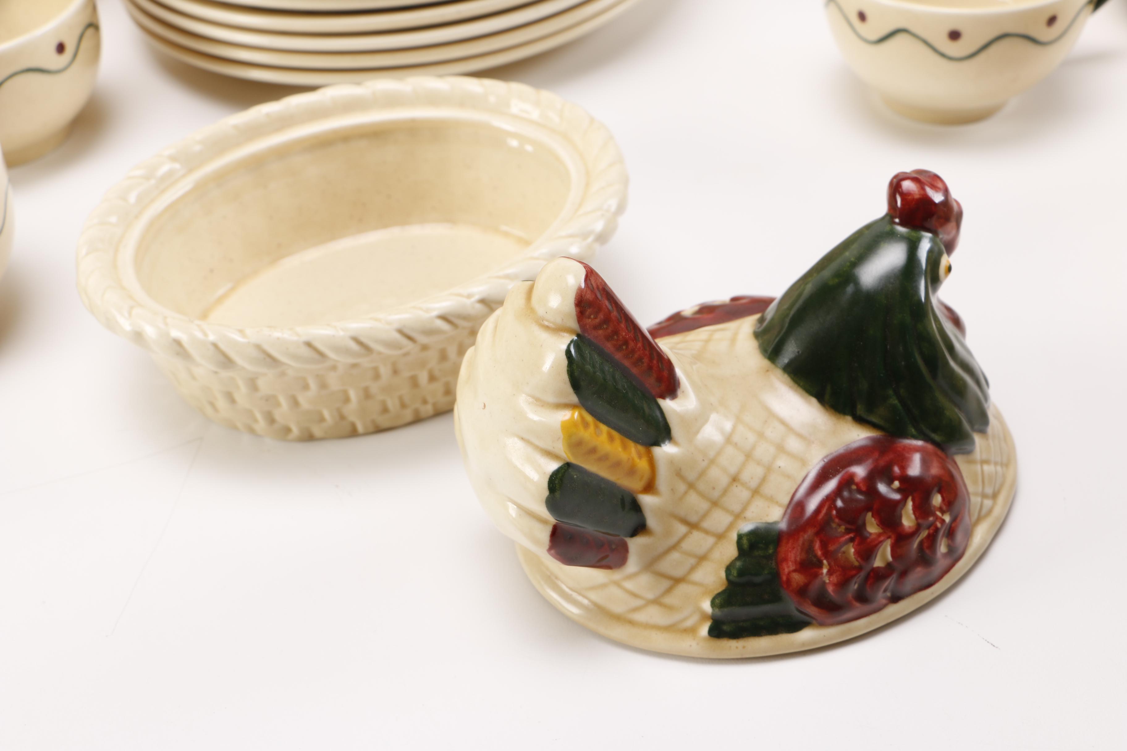 Metlox "Poppytrail" Ceramic Tableware Set