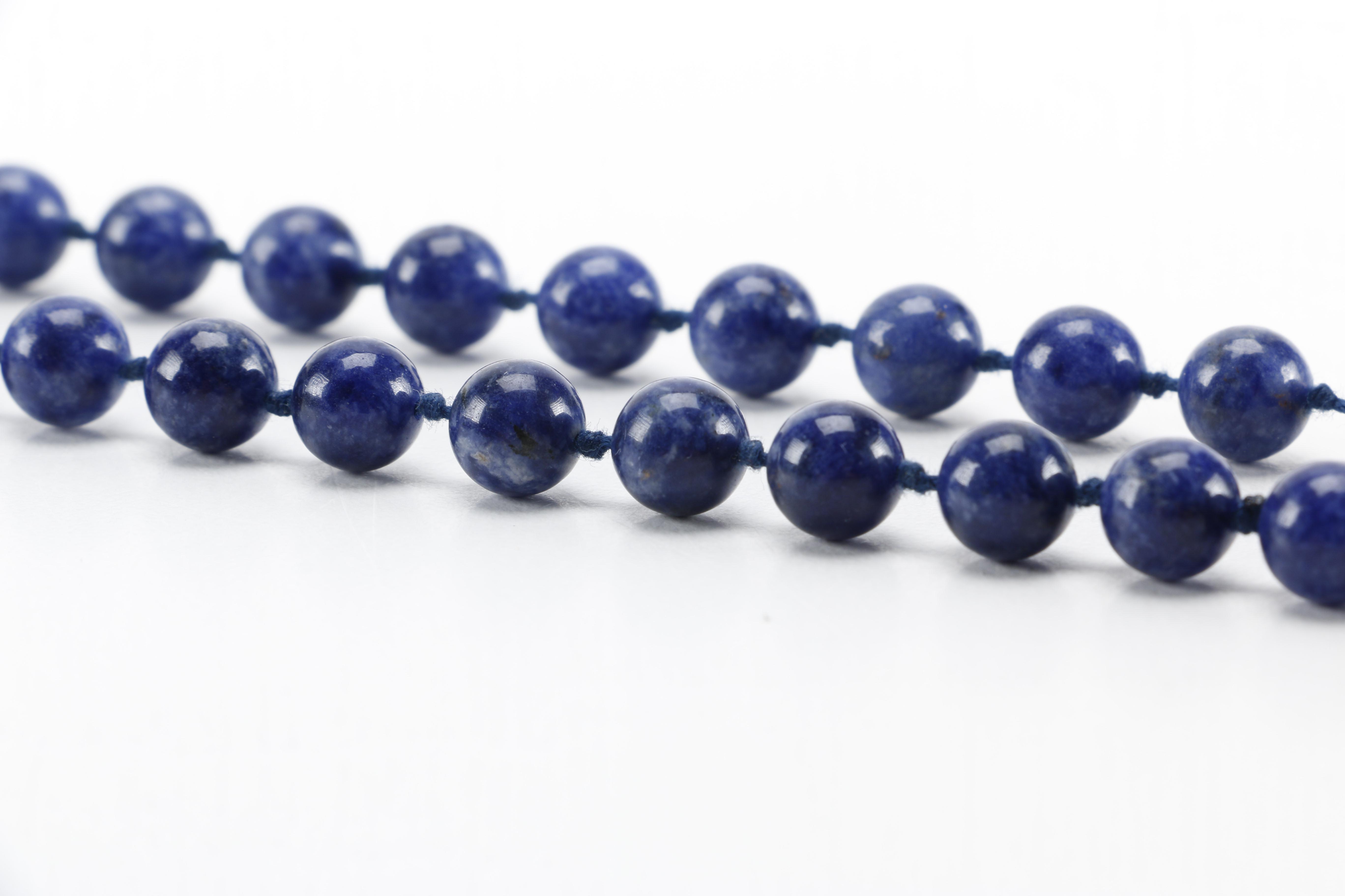 Glass, Sodalite and Malachite Necklaces