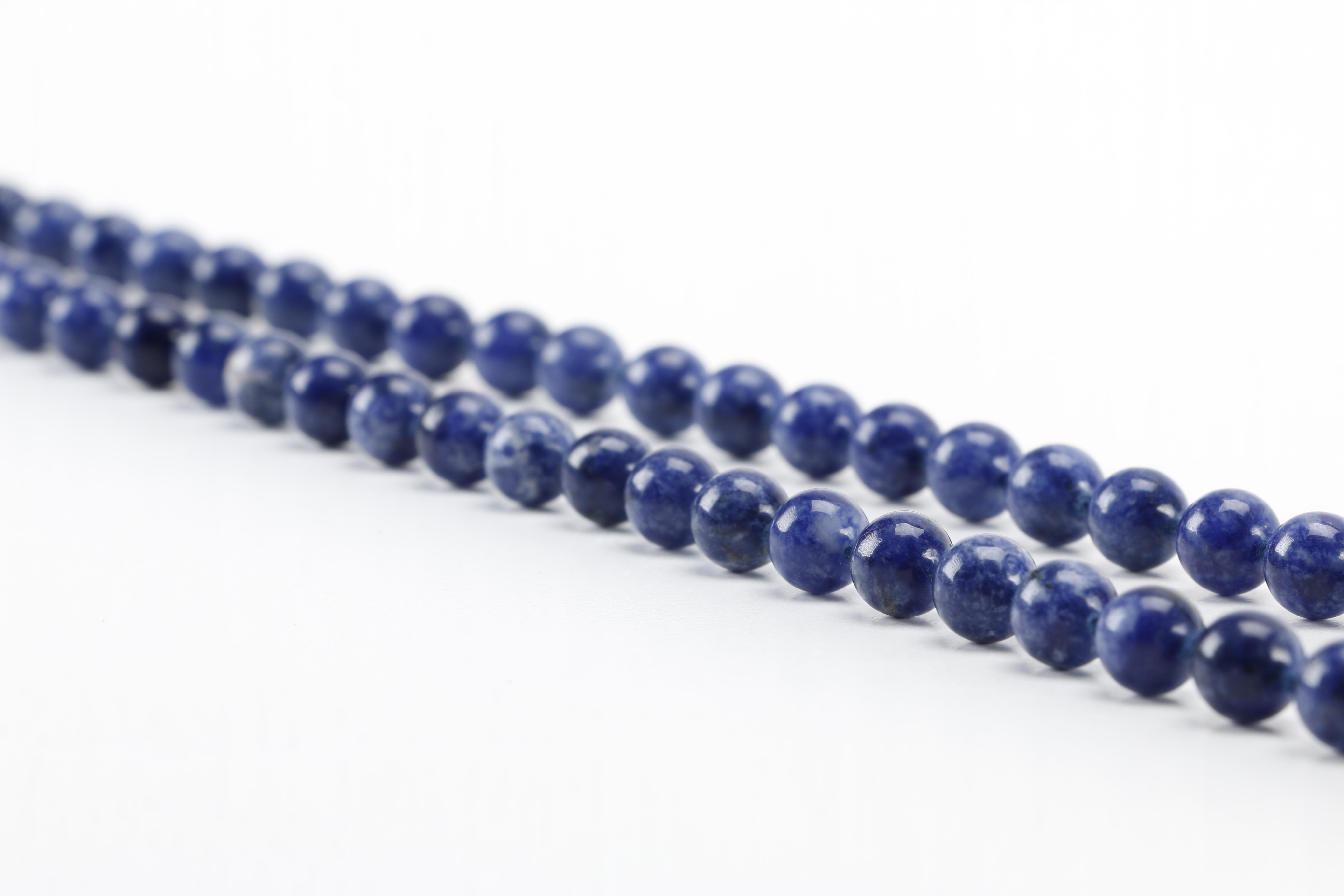 Glass, Sodalite and Malachite Necklaces