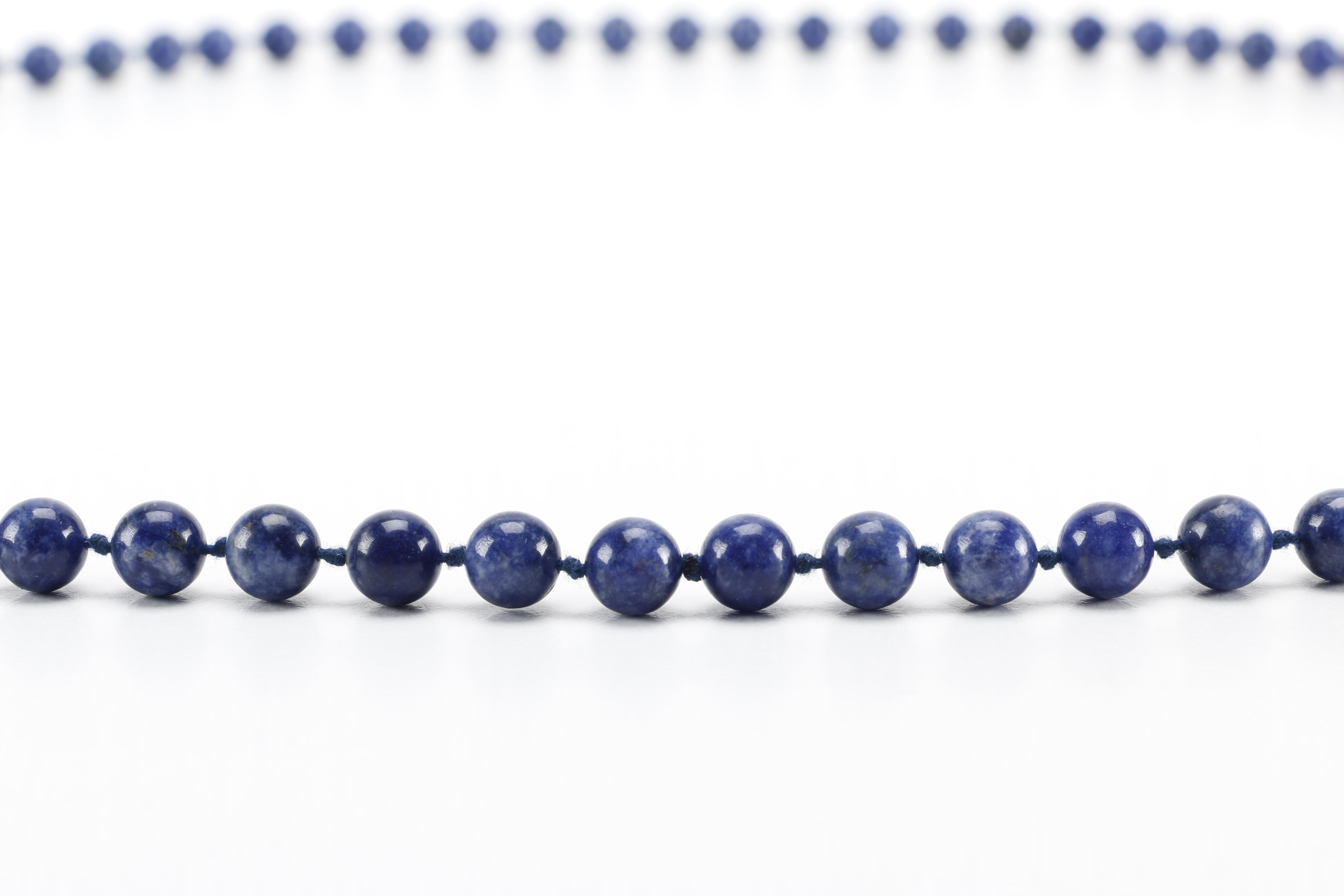 Glass, Sodalite and Malachite Necklaces