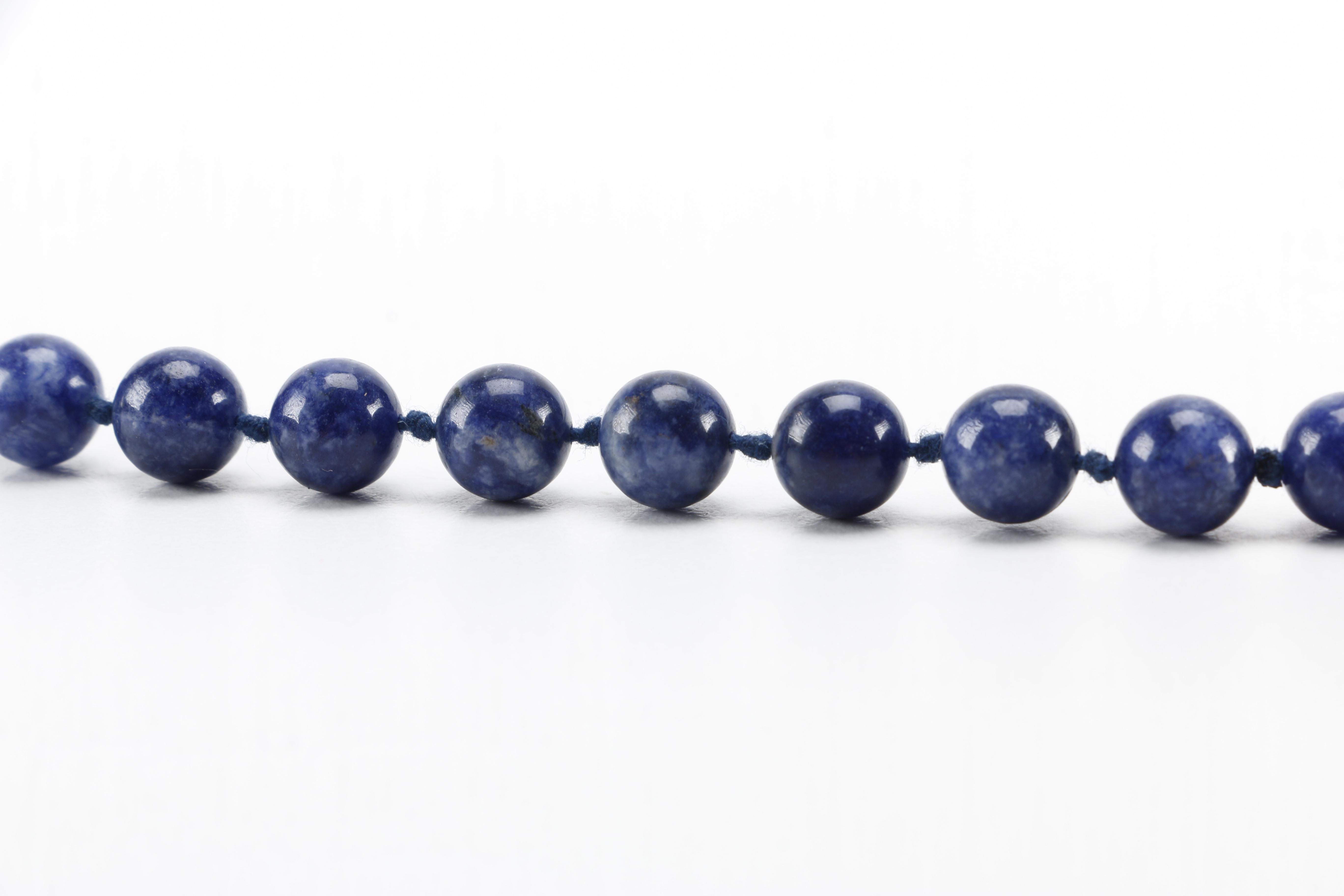 Glass, Sodalite and Malachite Necklaces