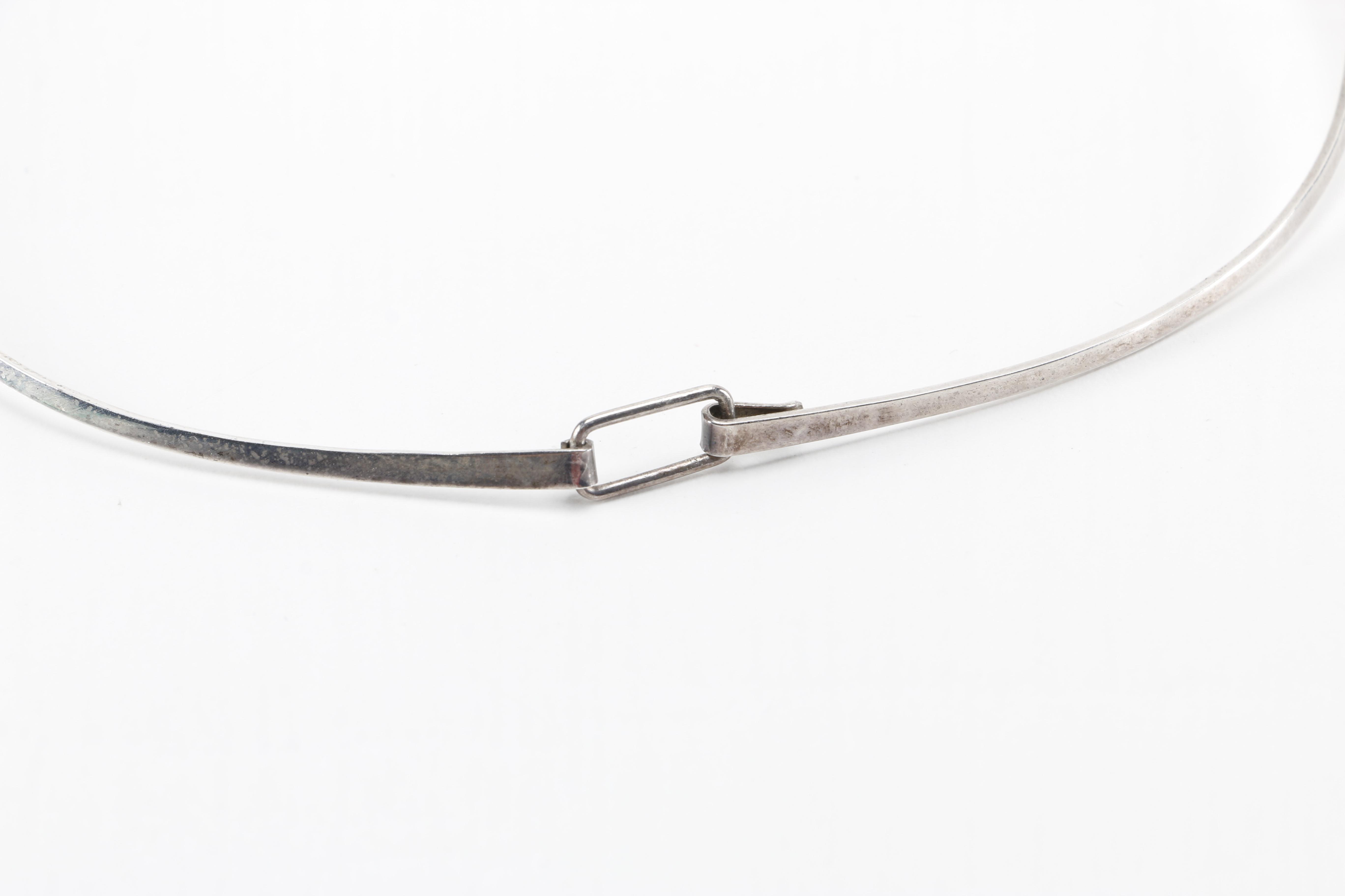 Hans Stahr Sterling Necklace With Topaz Stone