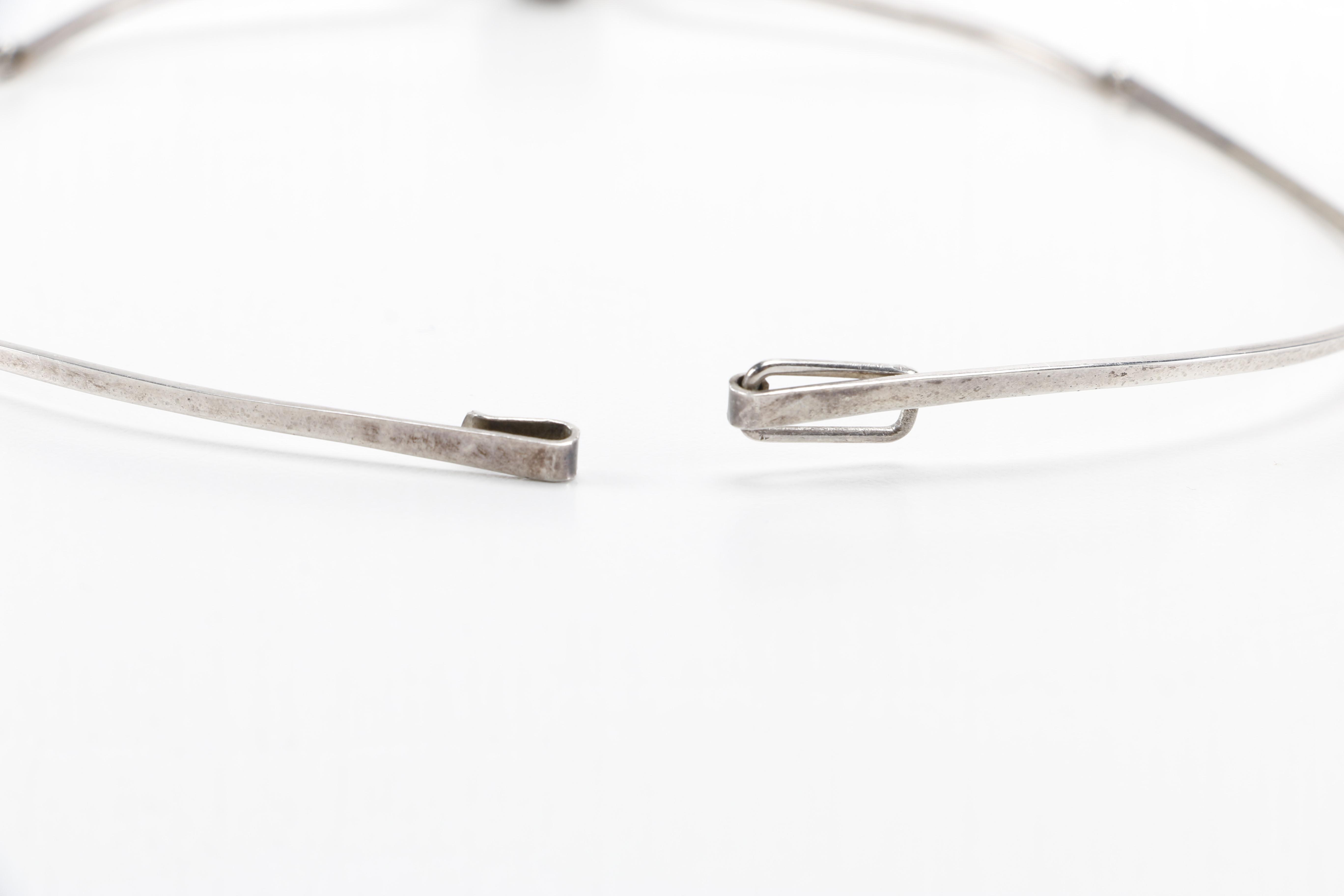 Hans Stahr Sterling Necklace With Topaz Stone