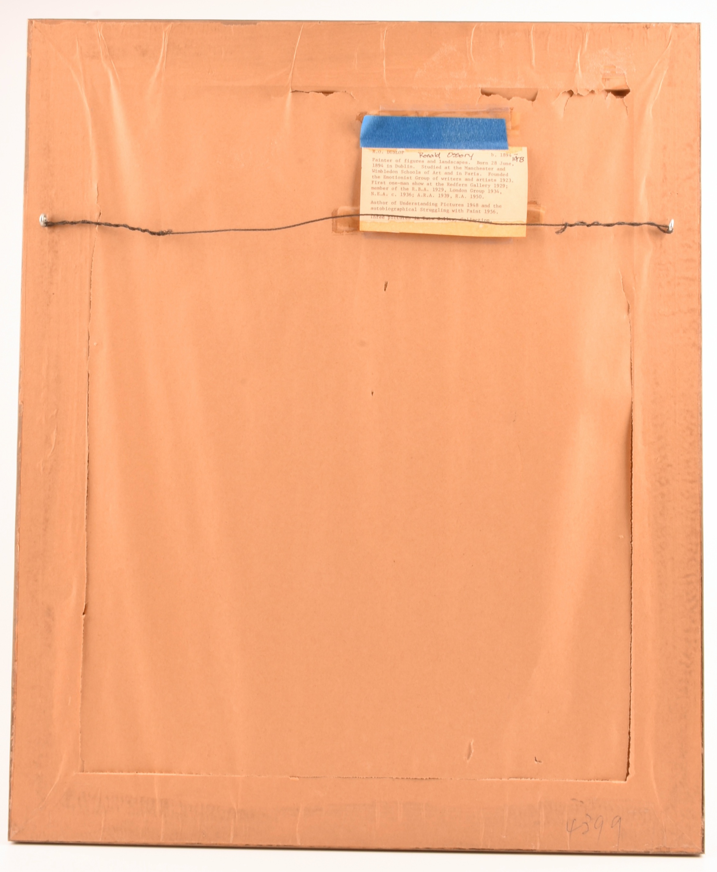 Original Portrait by Well Listed Artist R.O.Dunlop (1894-