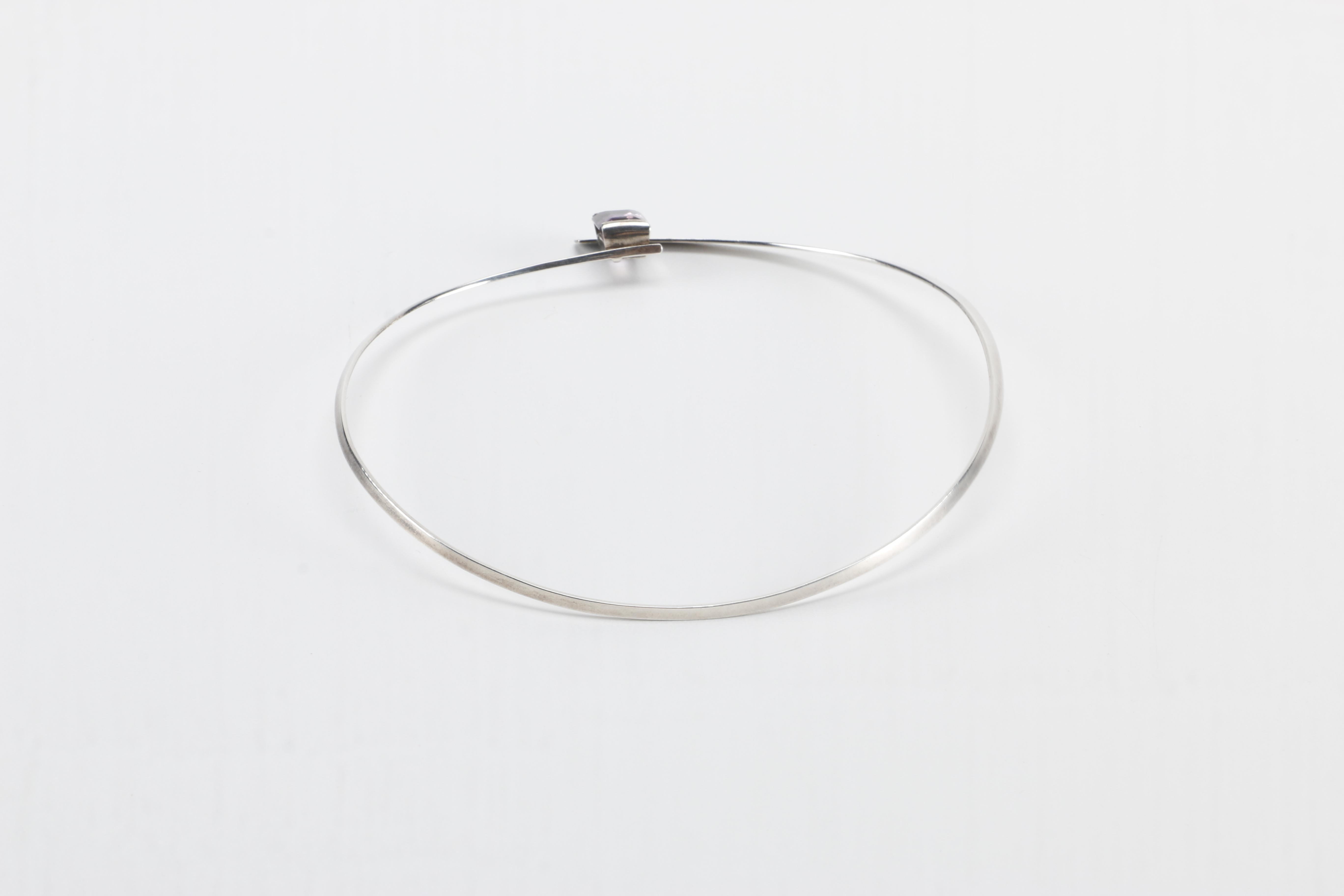 Hans Stahr Sterling Silver Necklace With Ametrine Stone