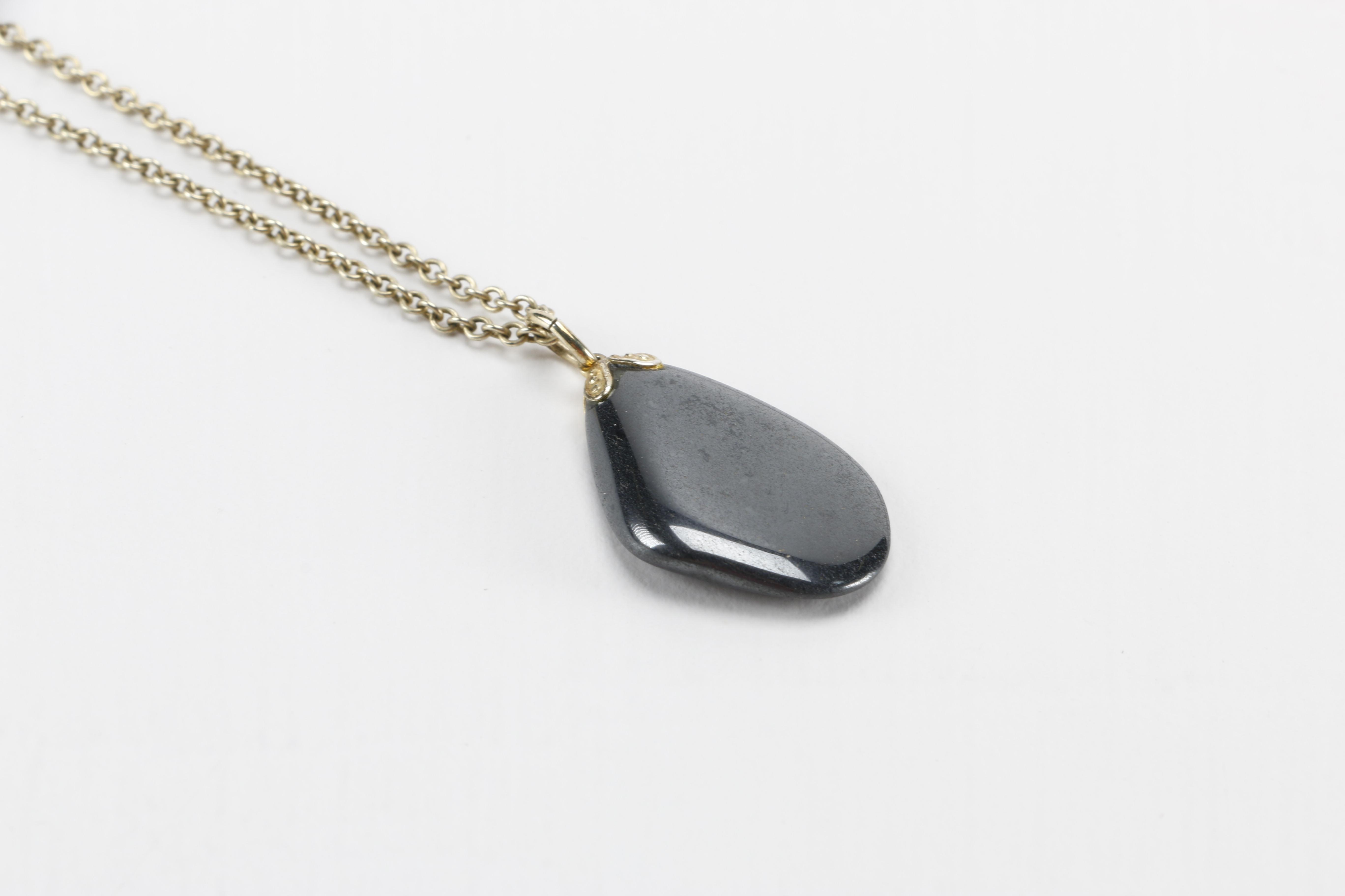 Sterling and Stone Jewelry Including Azurmalachite Pendant Necklace