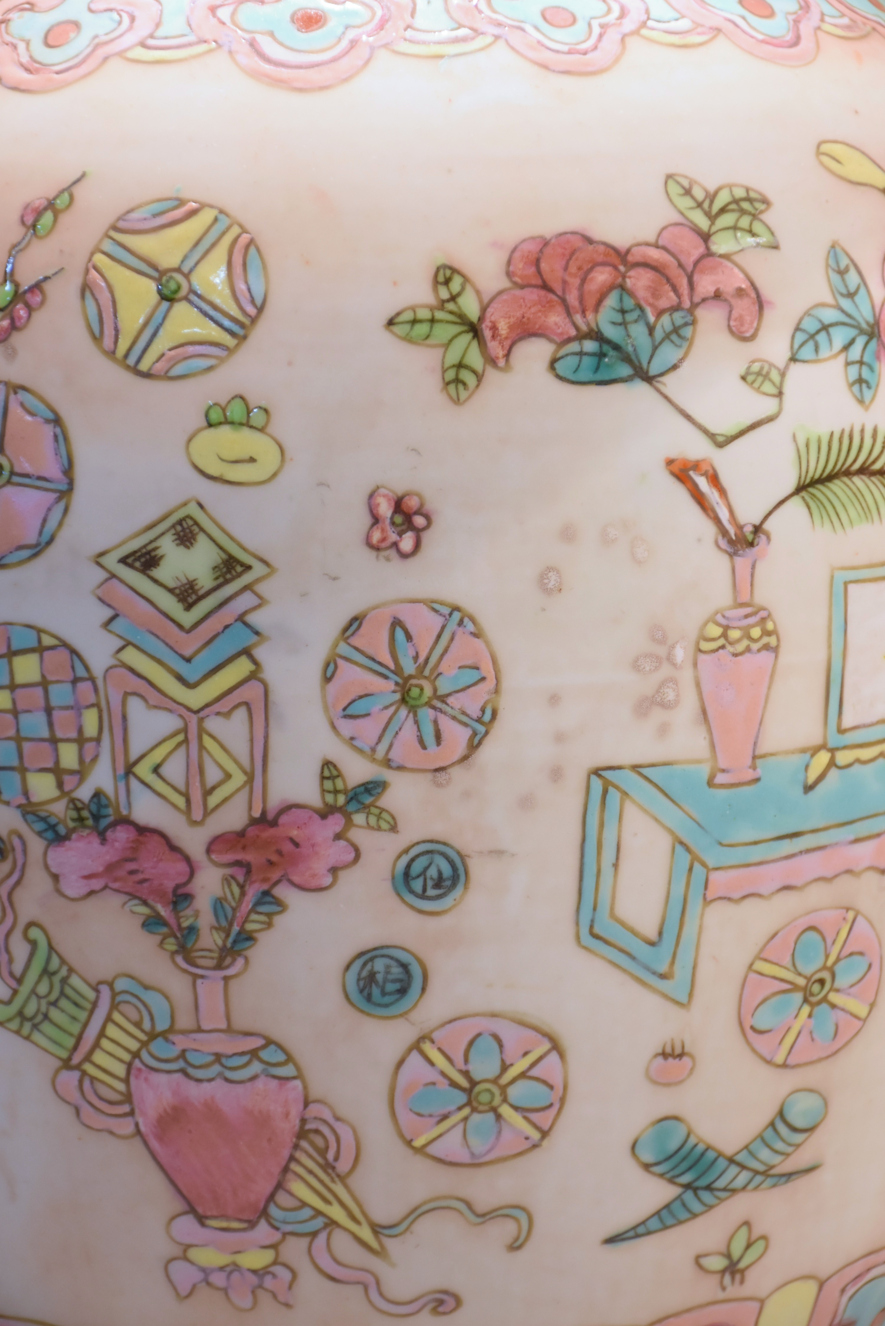 Pair of Vintage Ceramic Chinese Ginger Jar Lamps