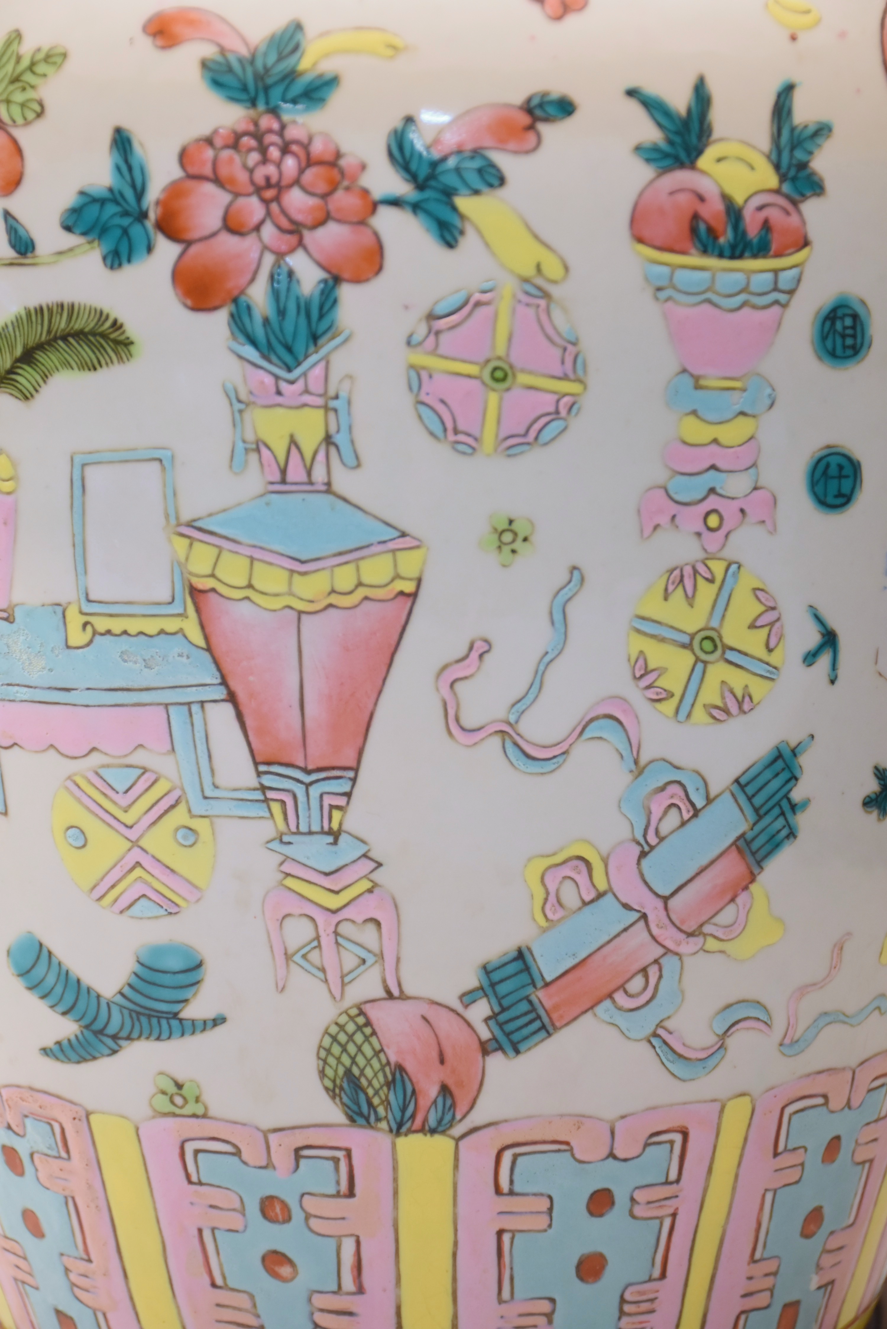 Pair of Vintage Ceramic Chinese Ginger Jar Lamps