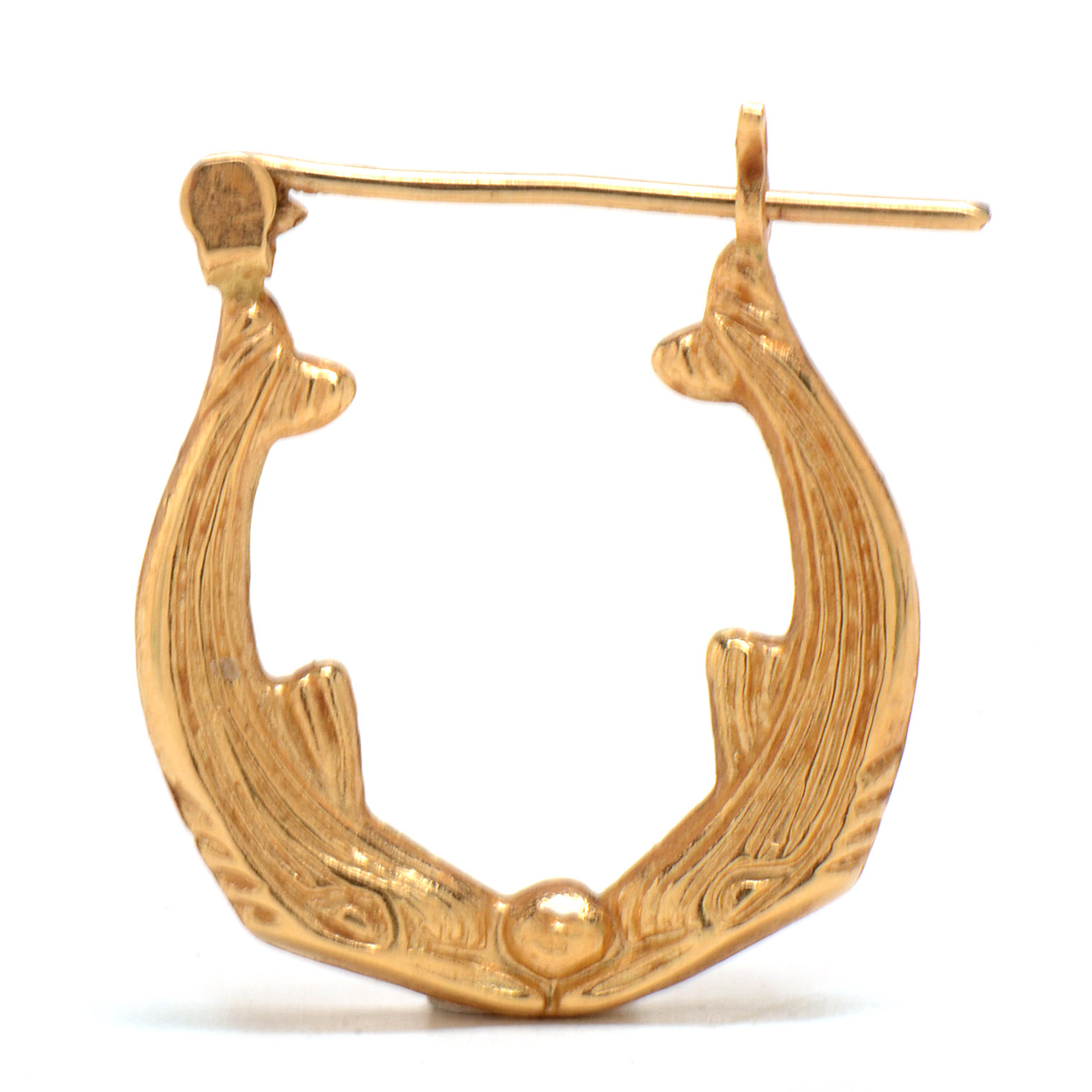 Two Pair of 14K Yellow Gold Pierced Hoop Earrings