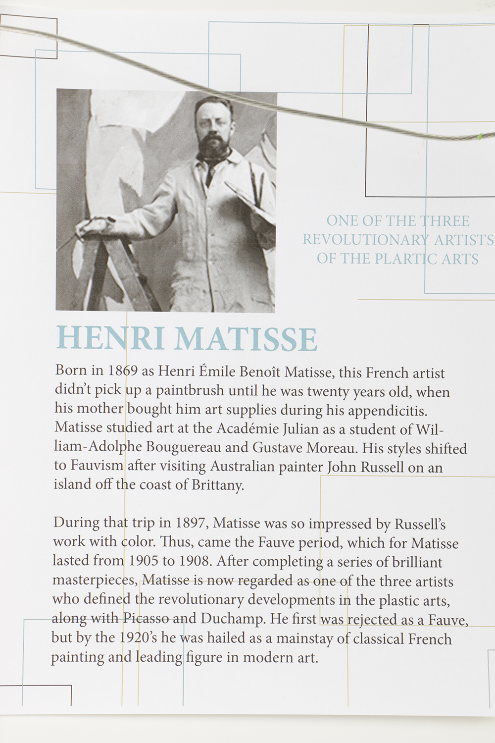 After Henri Matisse Lithograph Print on Paper "Le Bateau"