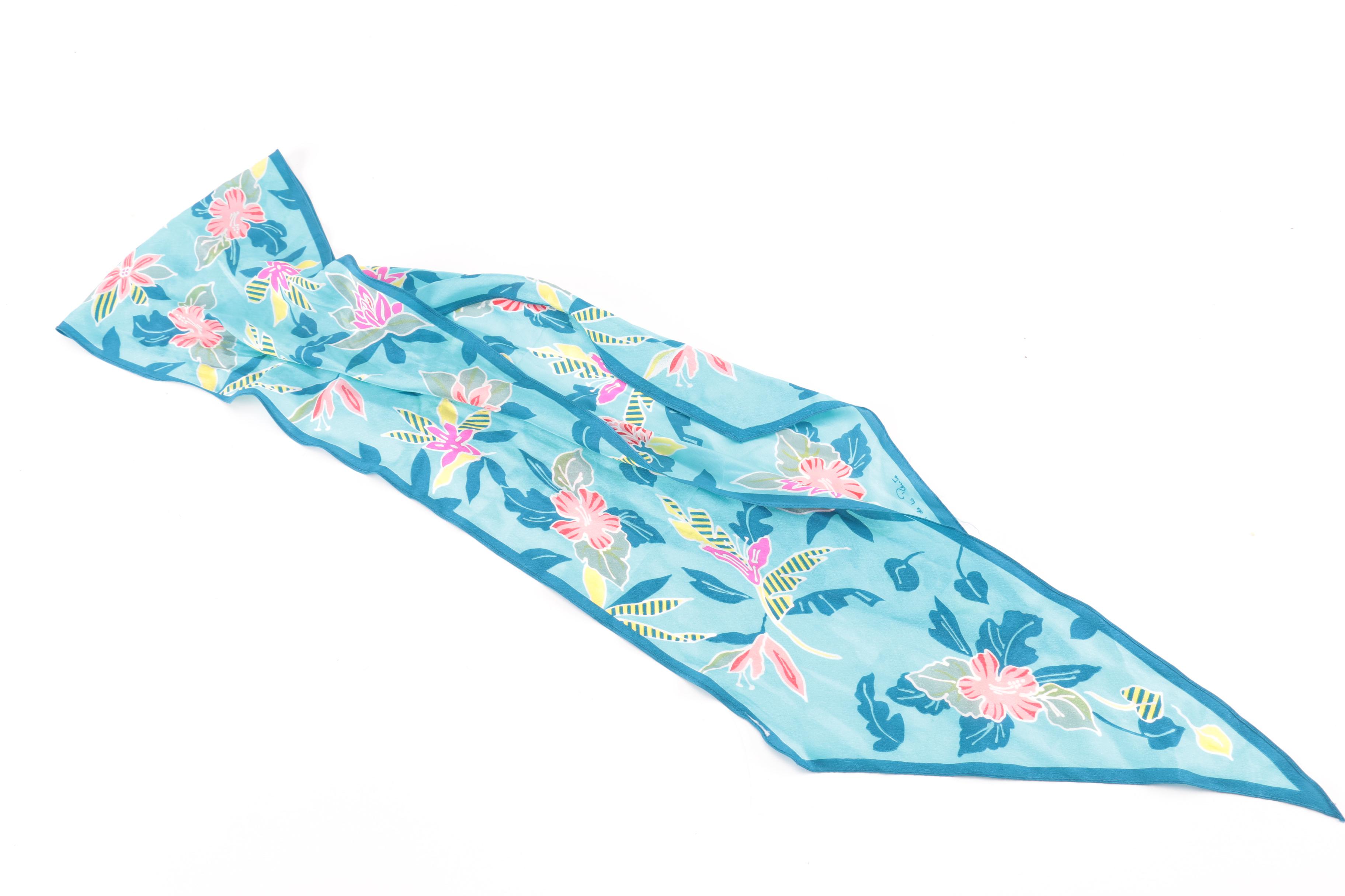 Silk Scarves Including Valentino and Oscar de la Renta