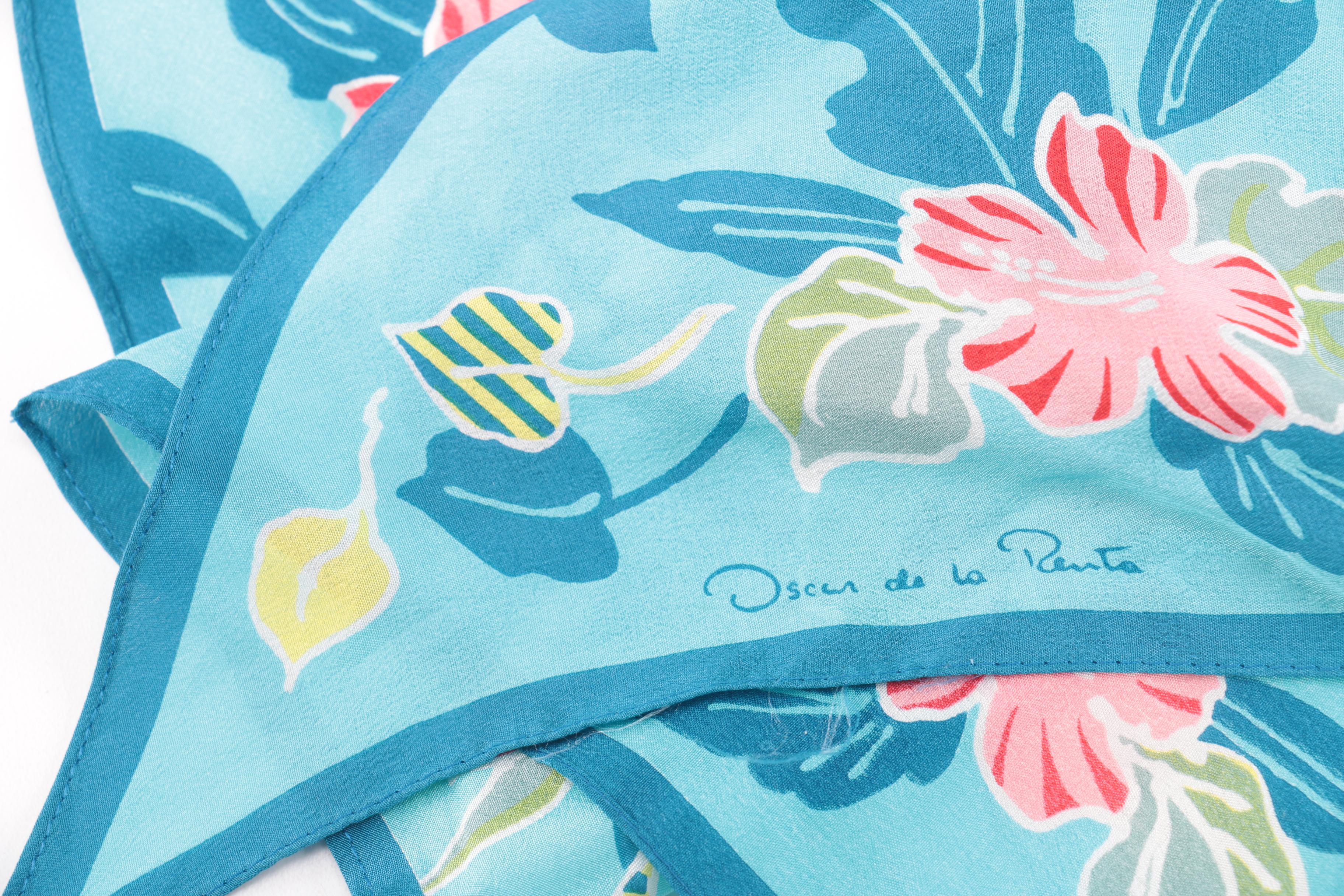 Silk Scarves Including Valentino and Oscar de la Renta