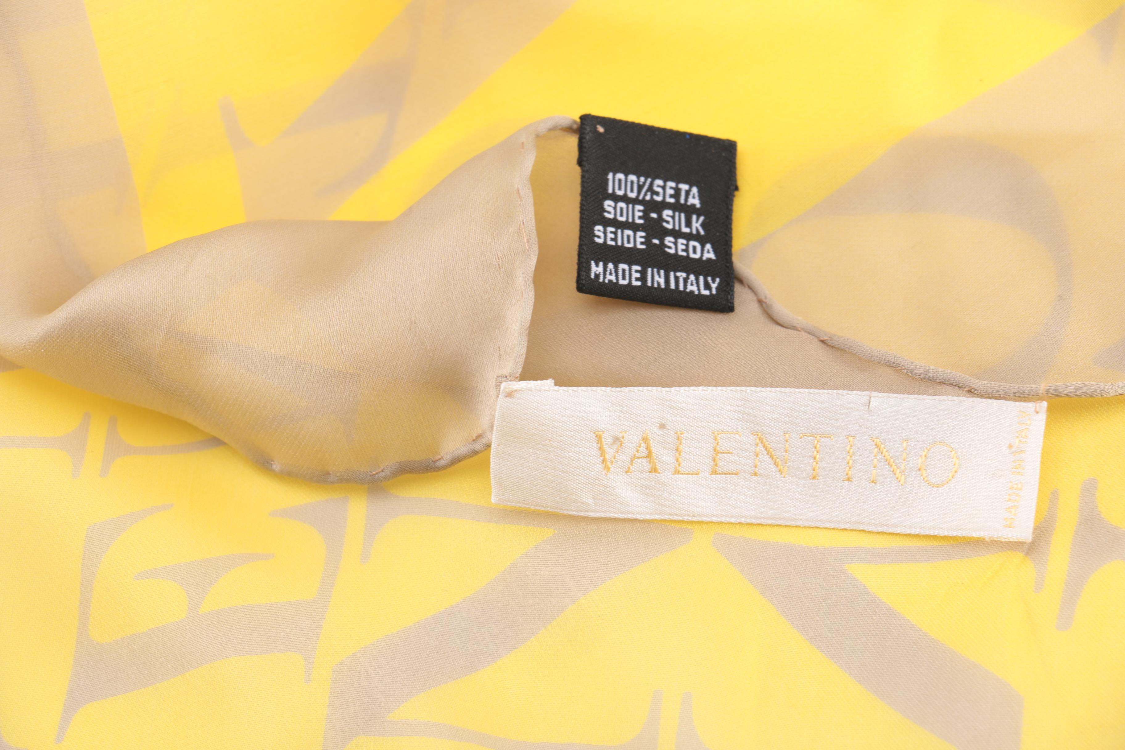 Silk Scarves Including Valentino and Oscar de la Renta