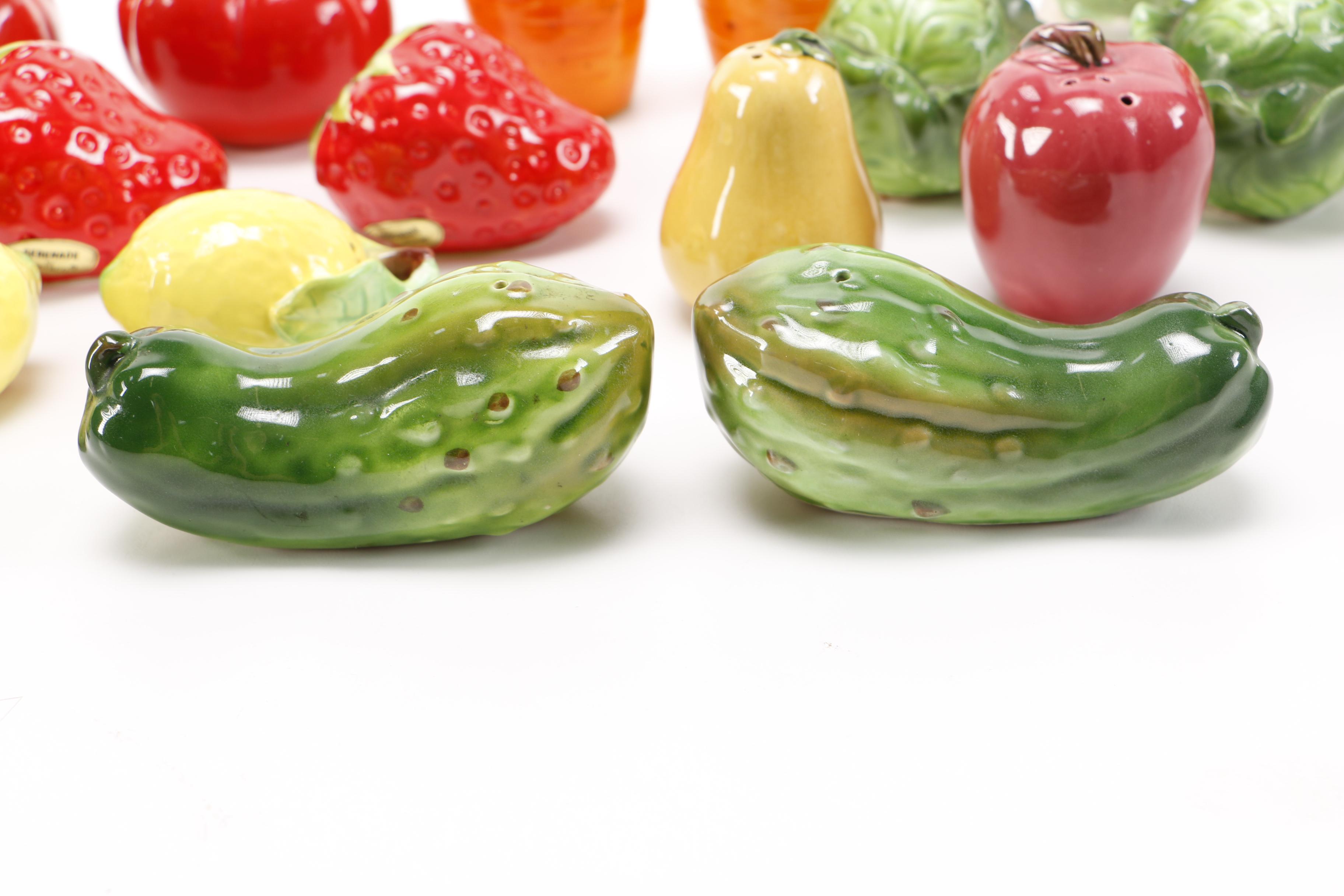 Fruit and Vegetable Salt & Pepper Shakers