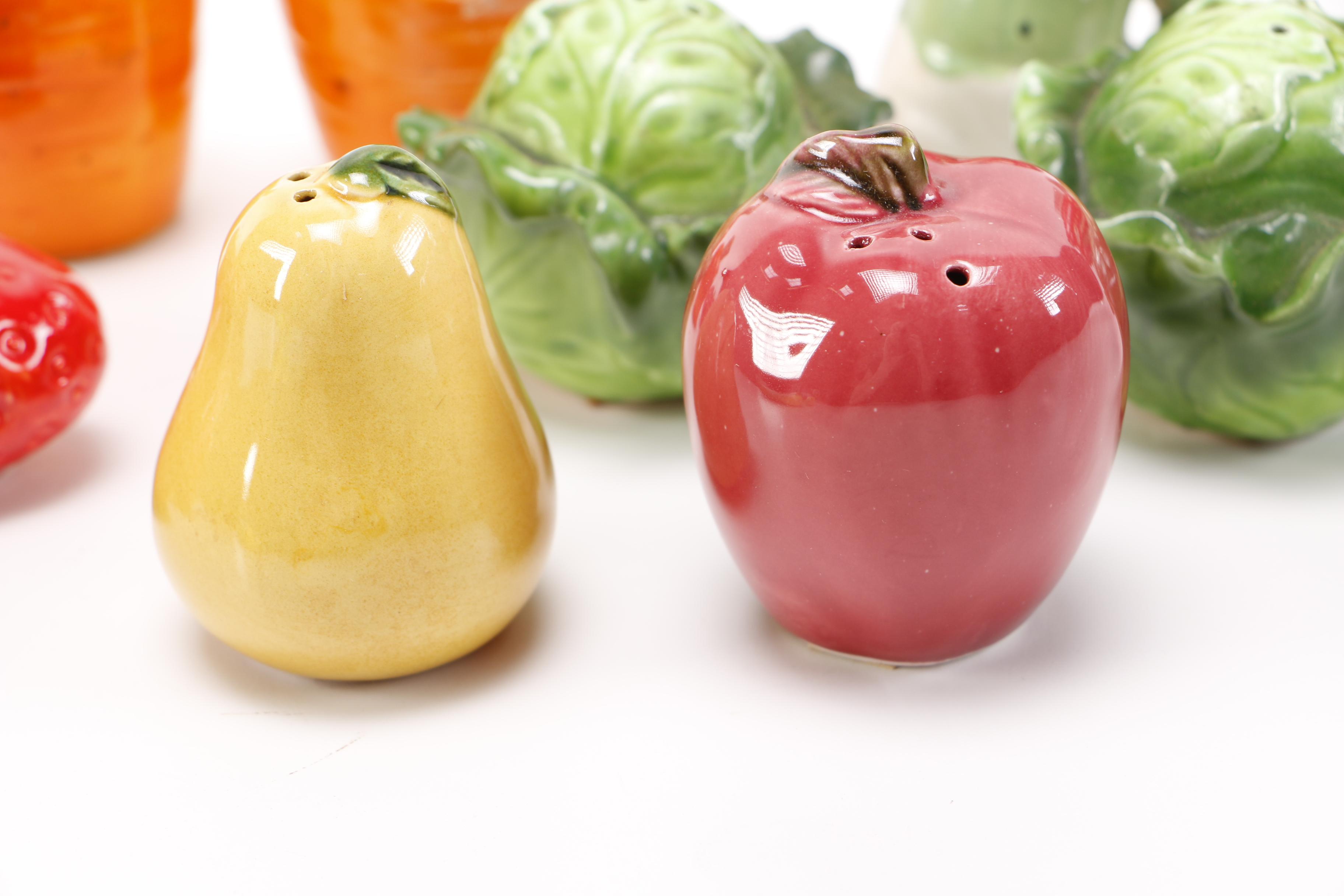 Fruit and Vegetable Salt & Pepper Shakers