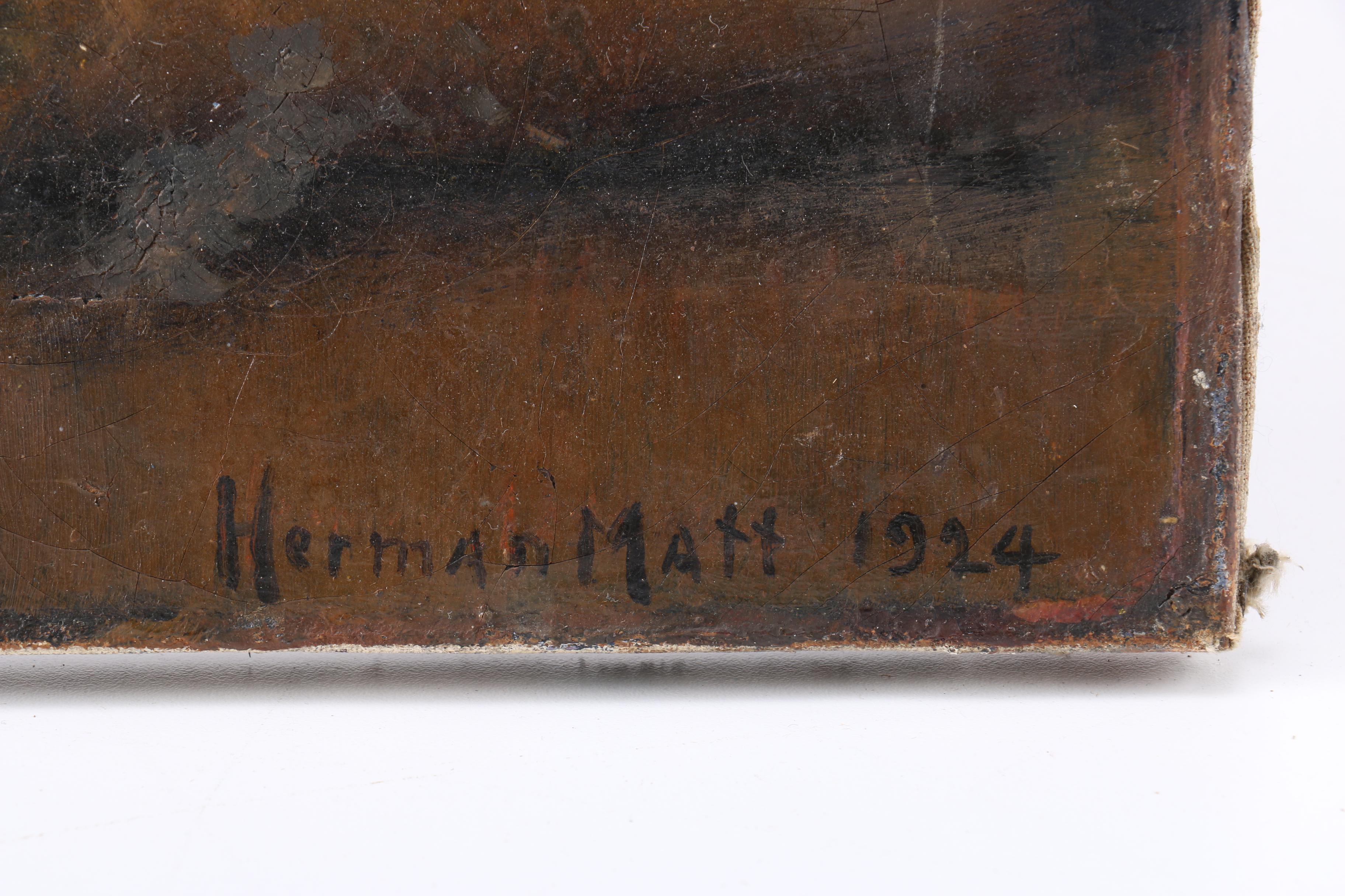 Herman Matt Oil Portrait Painting of a Woman