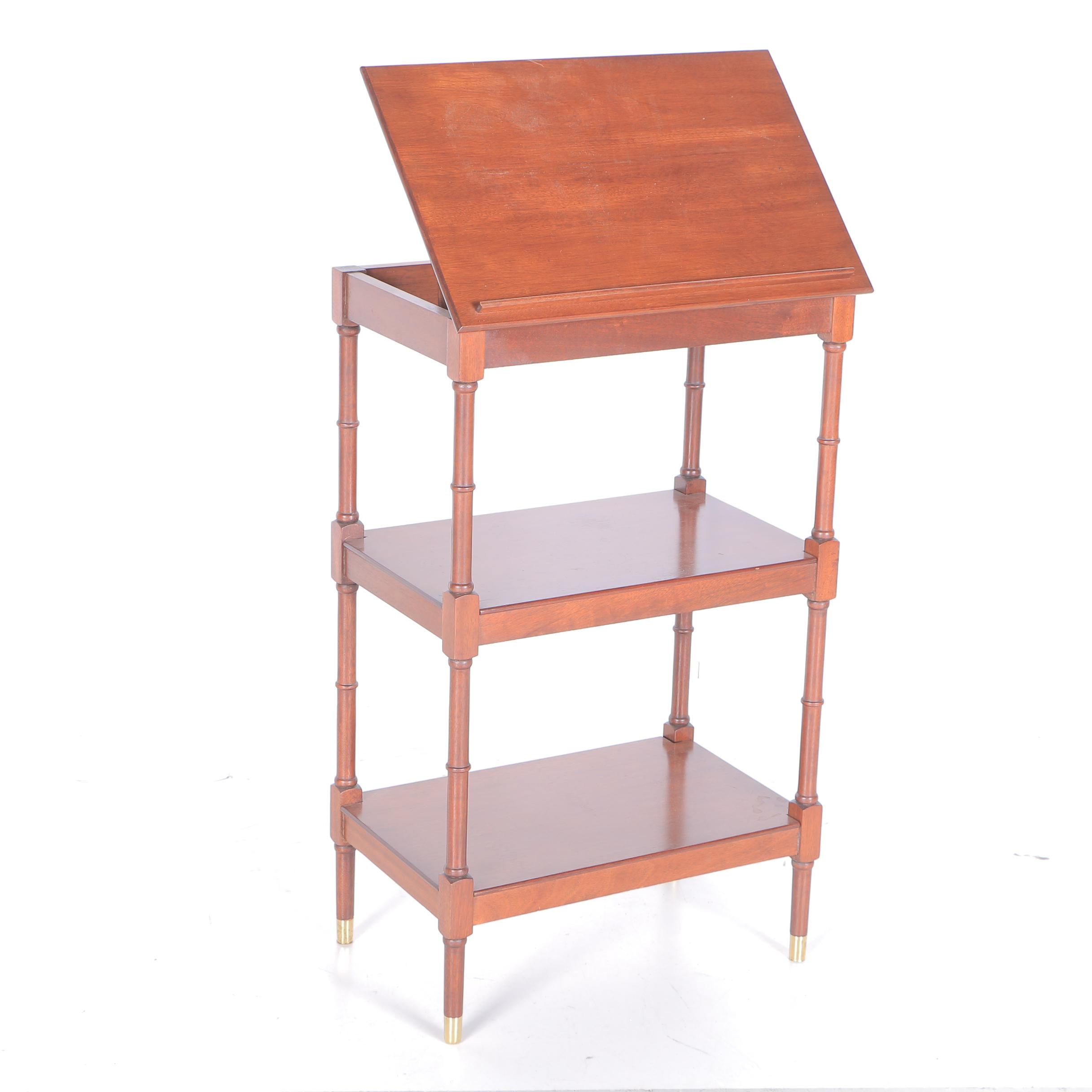 Wooden Shelf With Opening Compartment