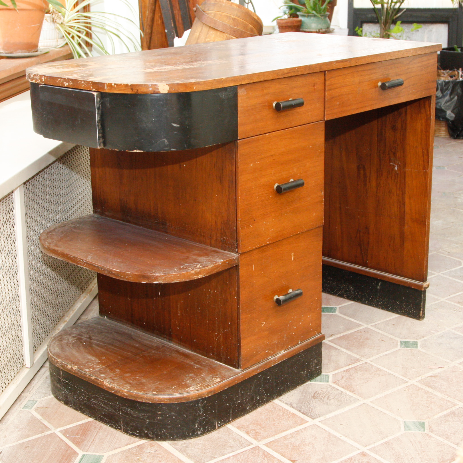 Assymetric Art Deco Writing Desk