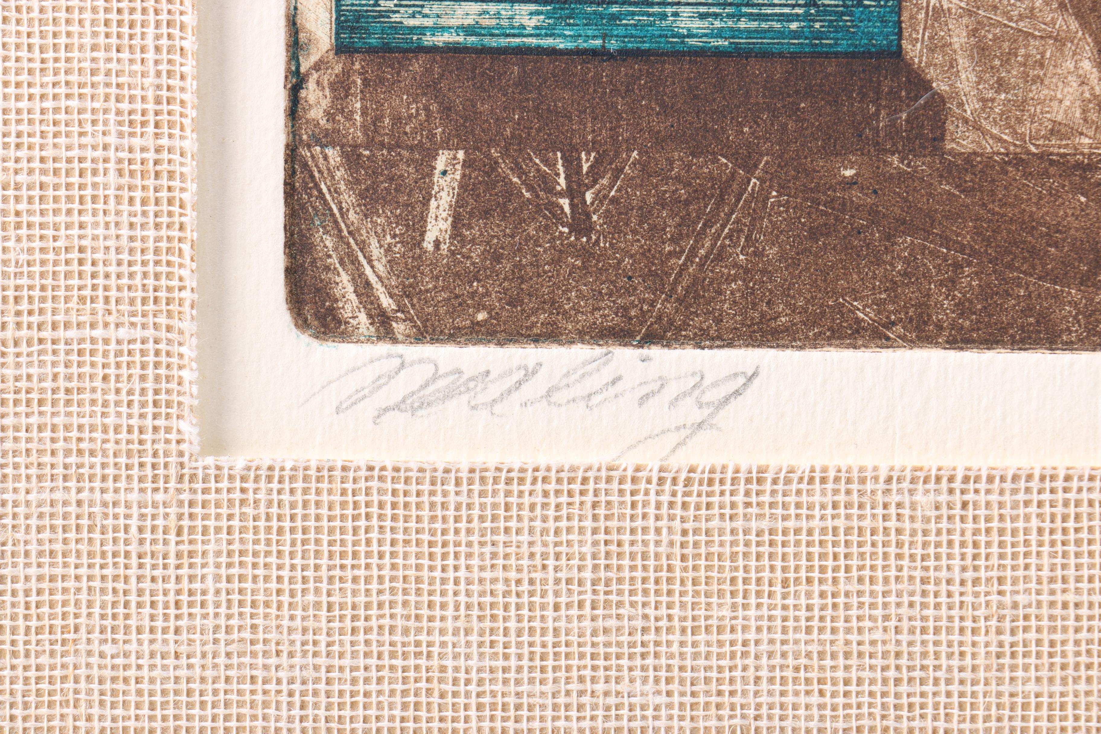 Bethia Brehmer Artist Proof Etching "Needling"