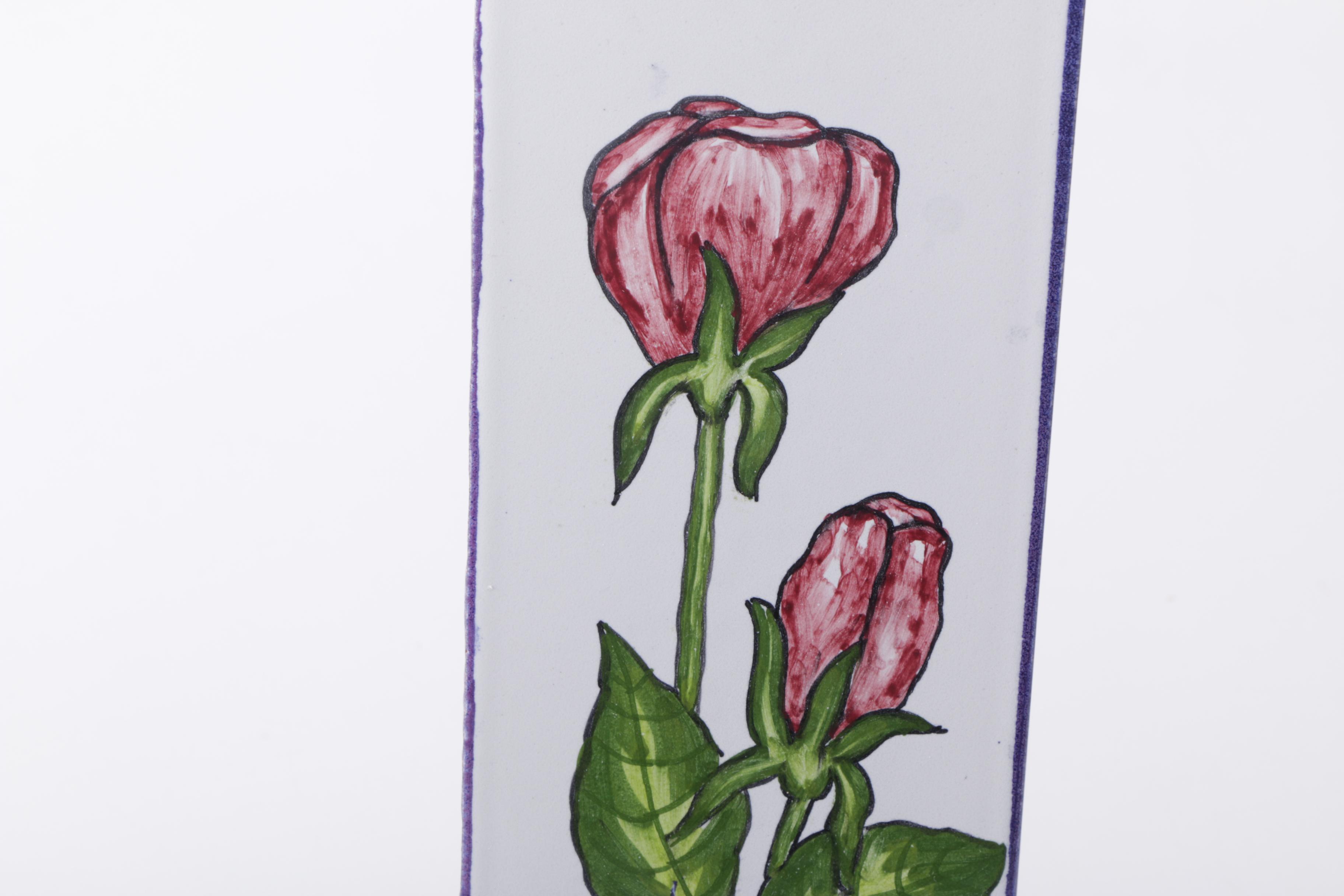 Collection of Hand Painted Flower Pottery