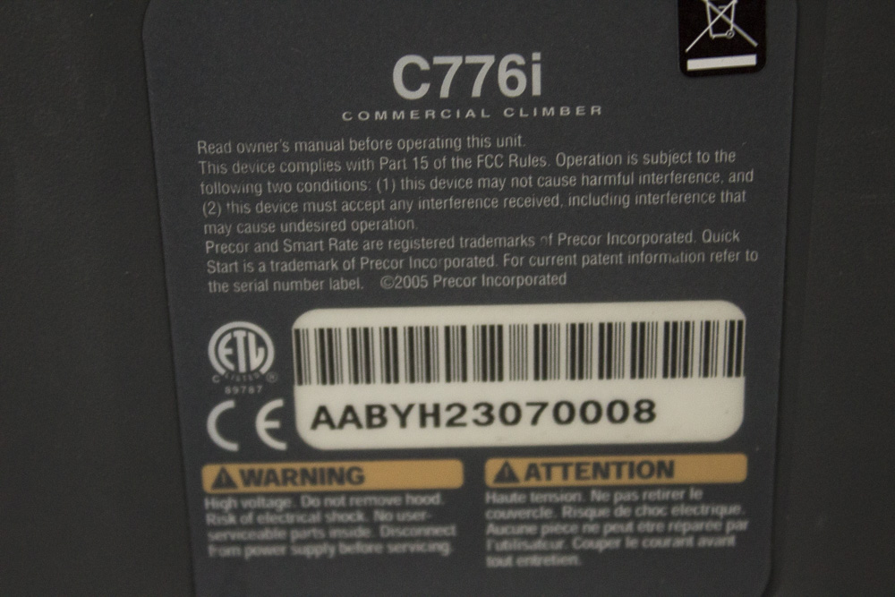 Precor C776i Stair Machine and Floor Pad