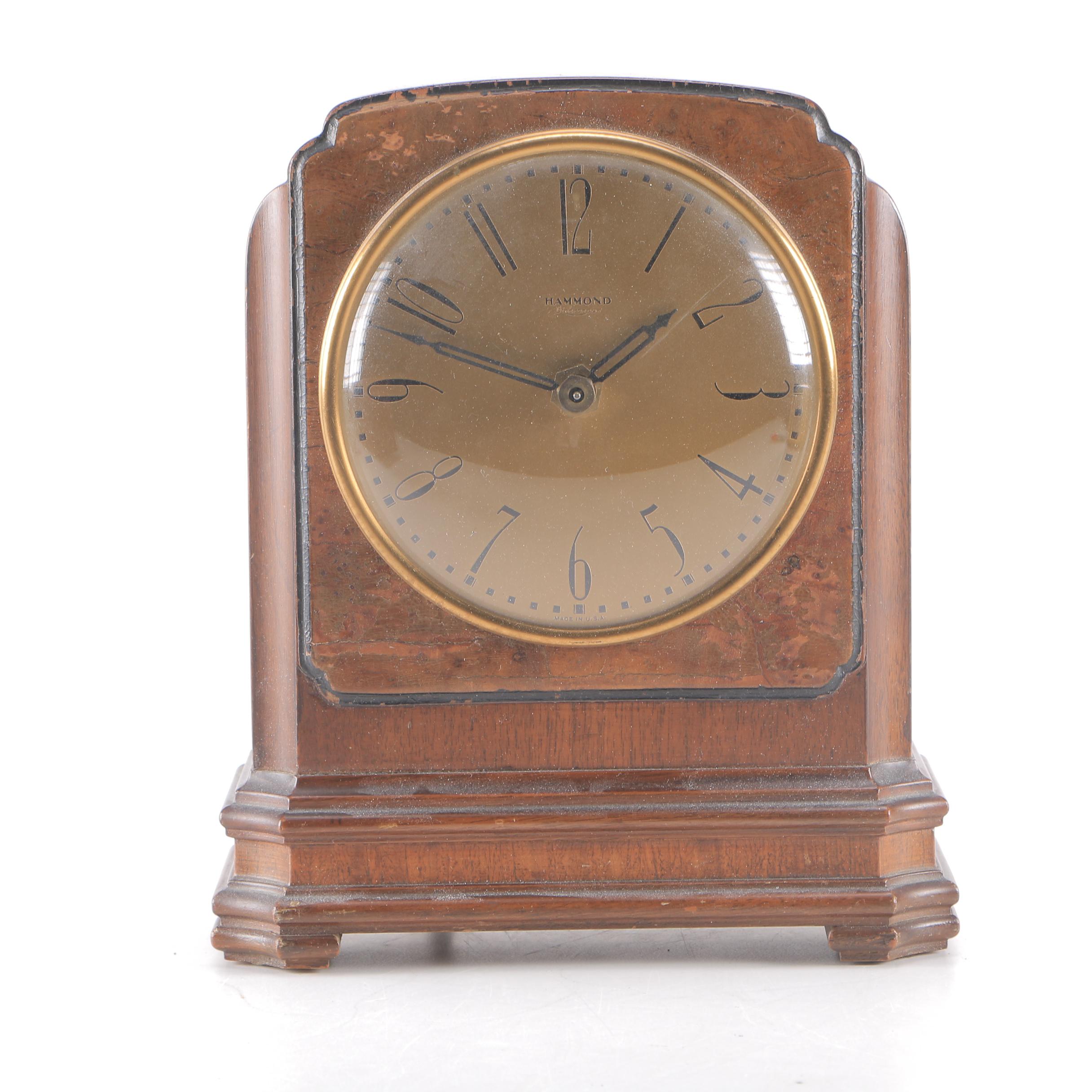 Vintage Mantle Clocks Including Hammond