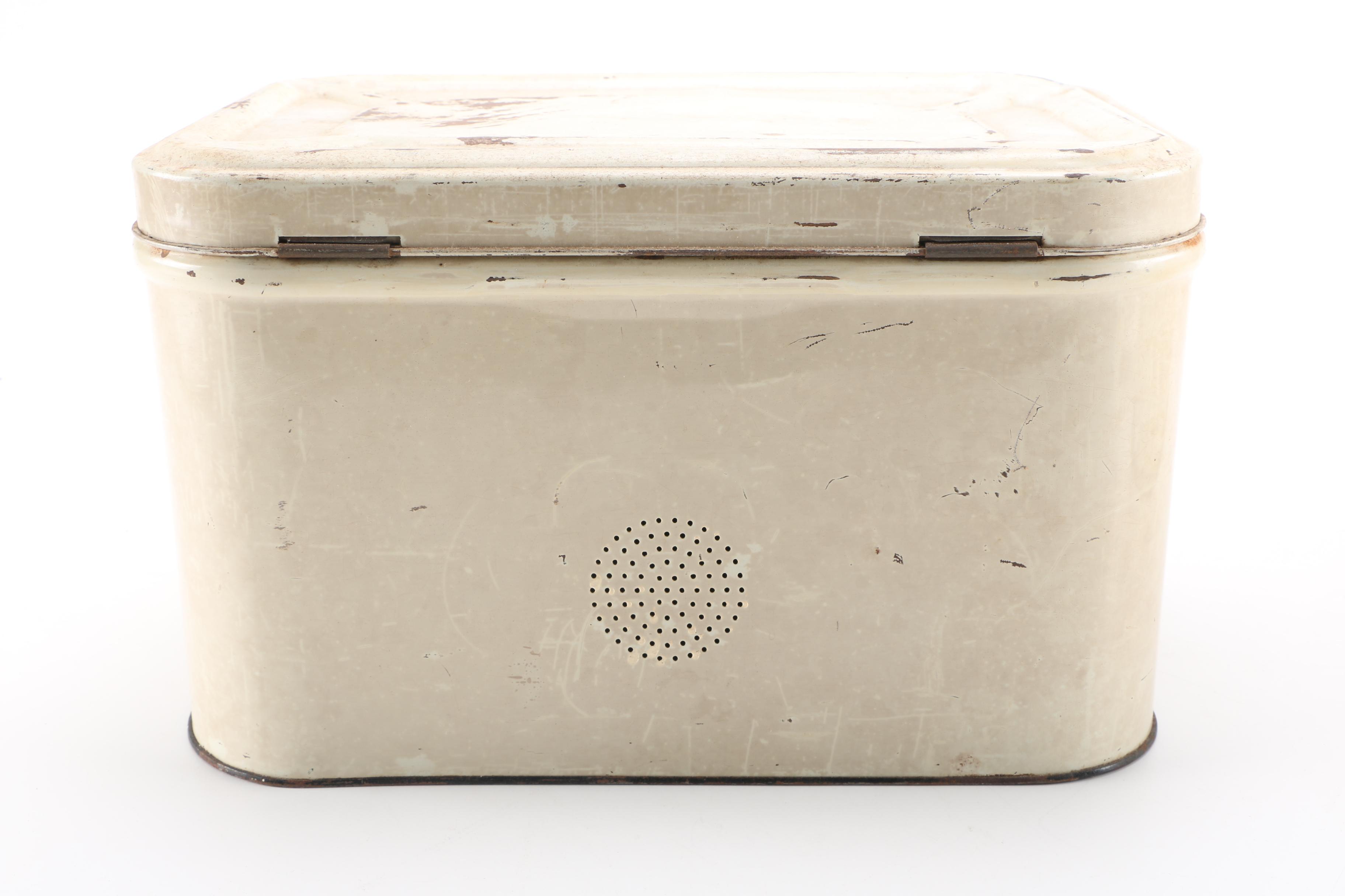 Three Vintage Kitchen Food Storage Containers