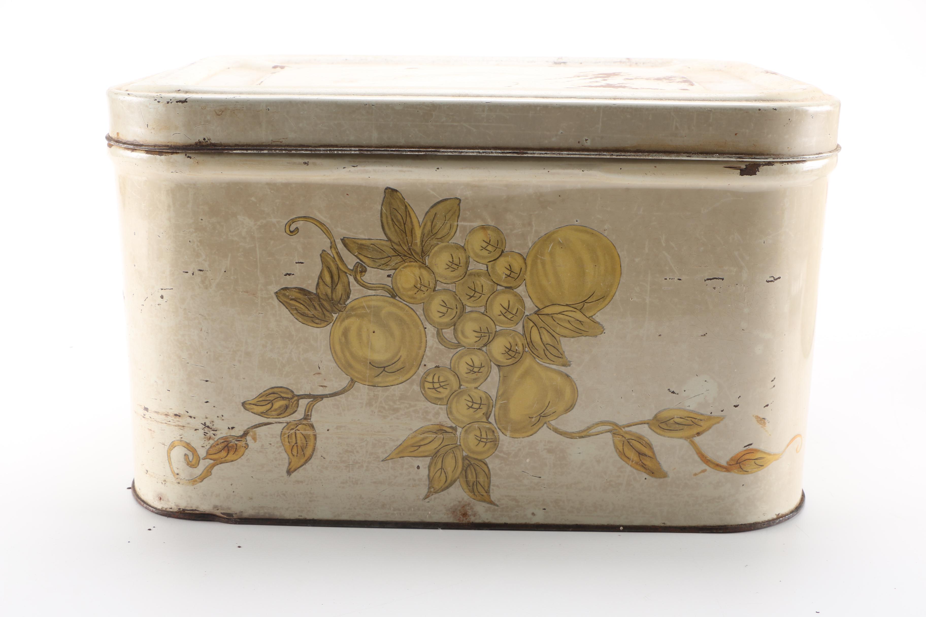 Three Vintage Kitchen Food Storage Containers