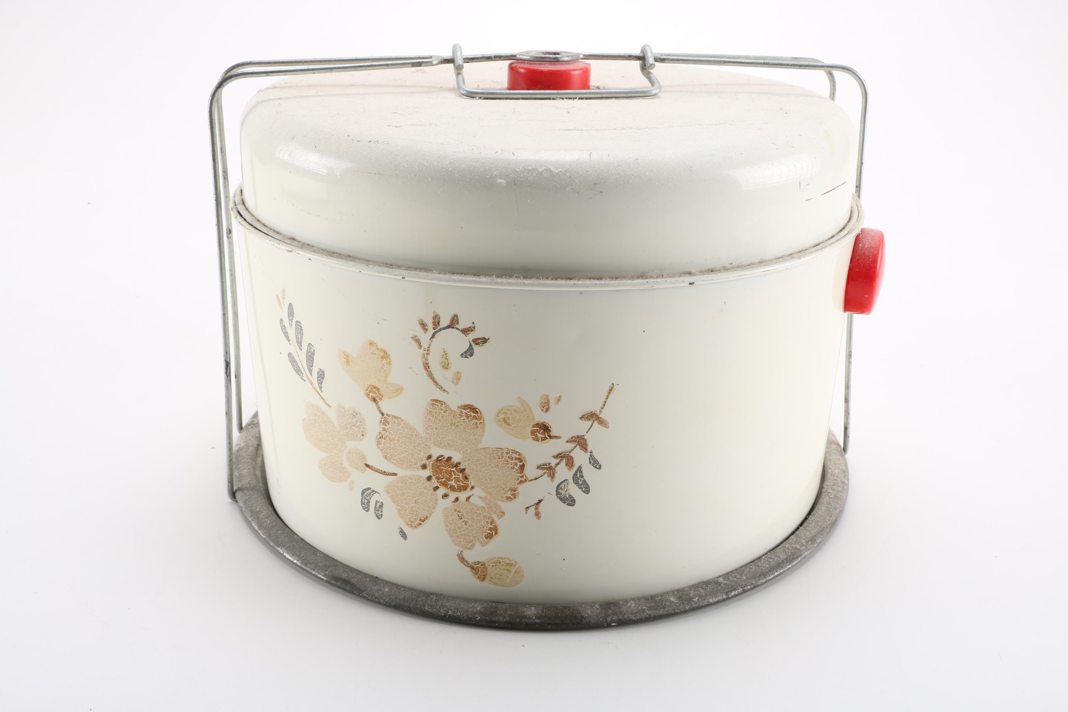 Three Vintage Kitchen Food Storage Containers