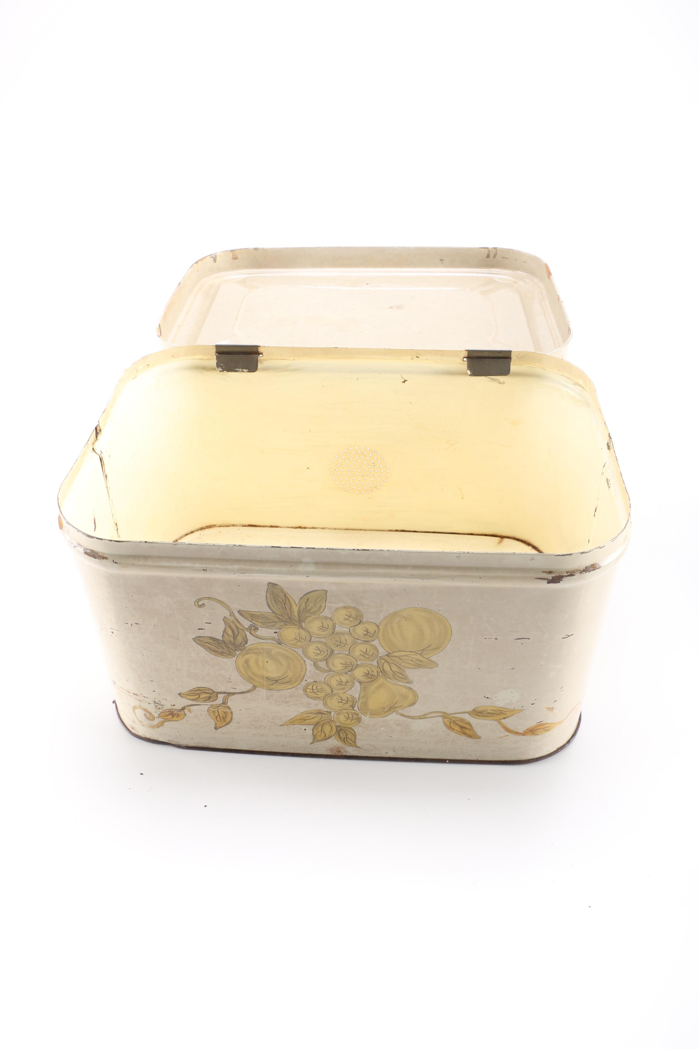 Three Vintage Kitchen Food Storage Containers