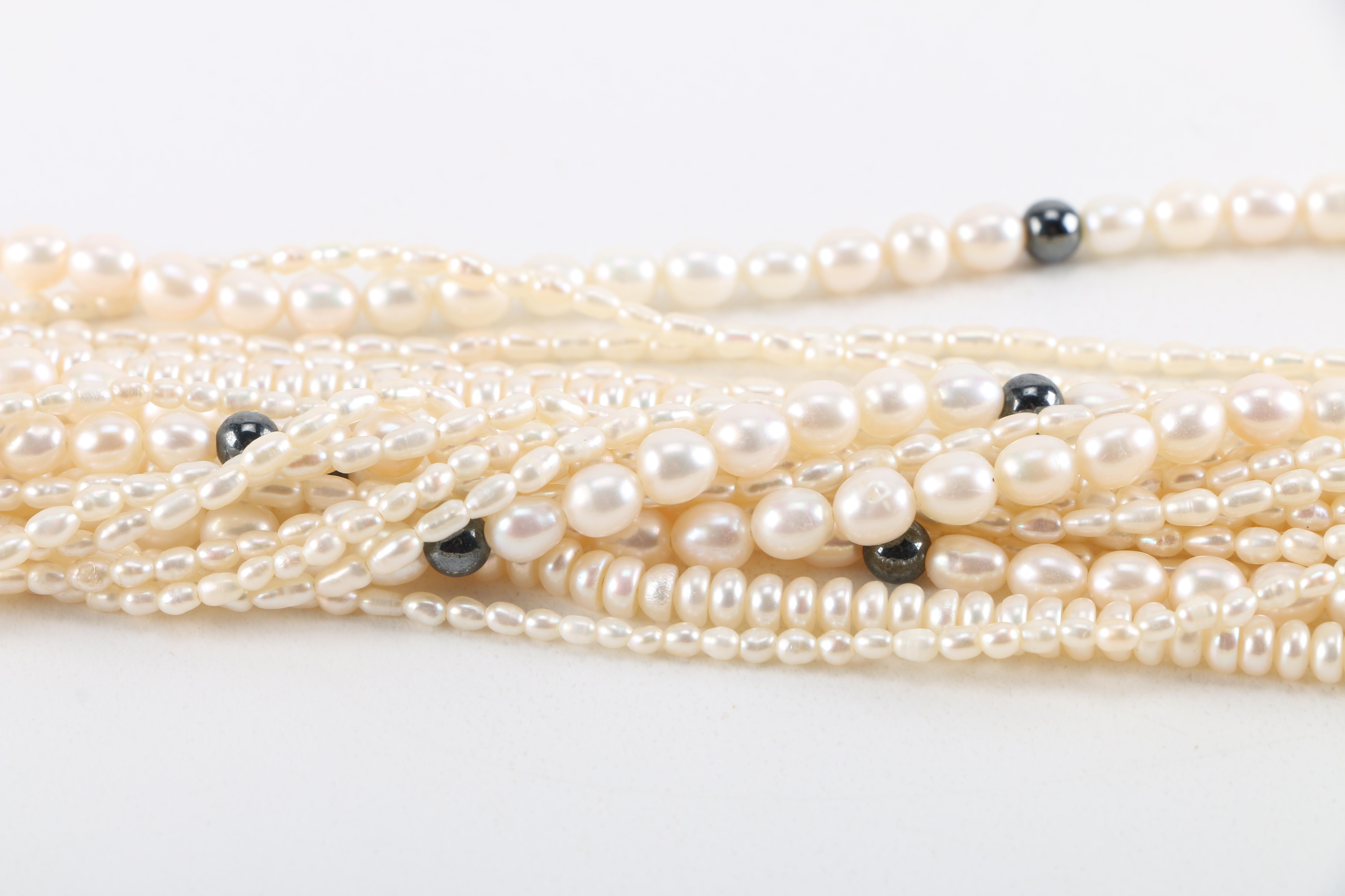Sterling and Cultured Pearl Necklace
