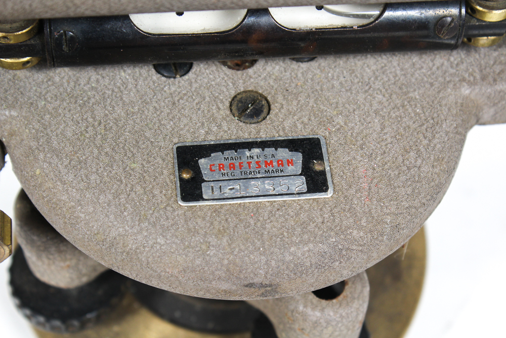 Vintage Craftsman Surveyor's Transit Sight Level and Dovetailed Box