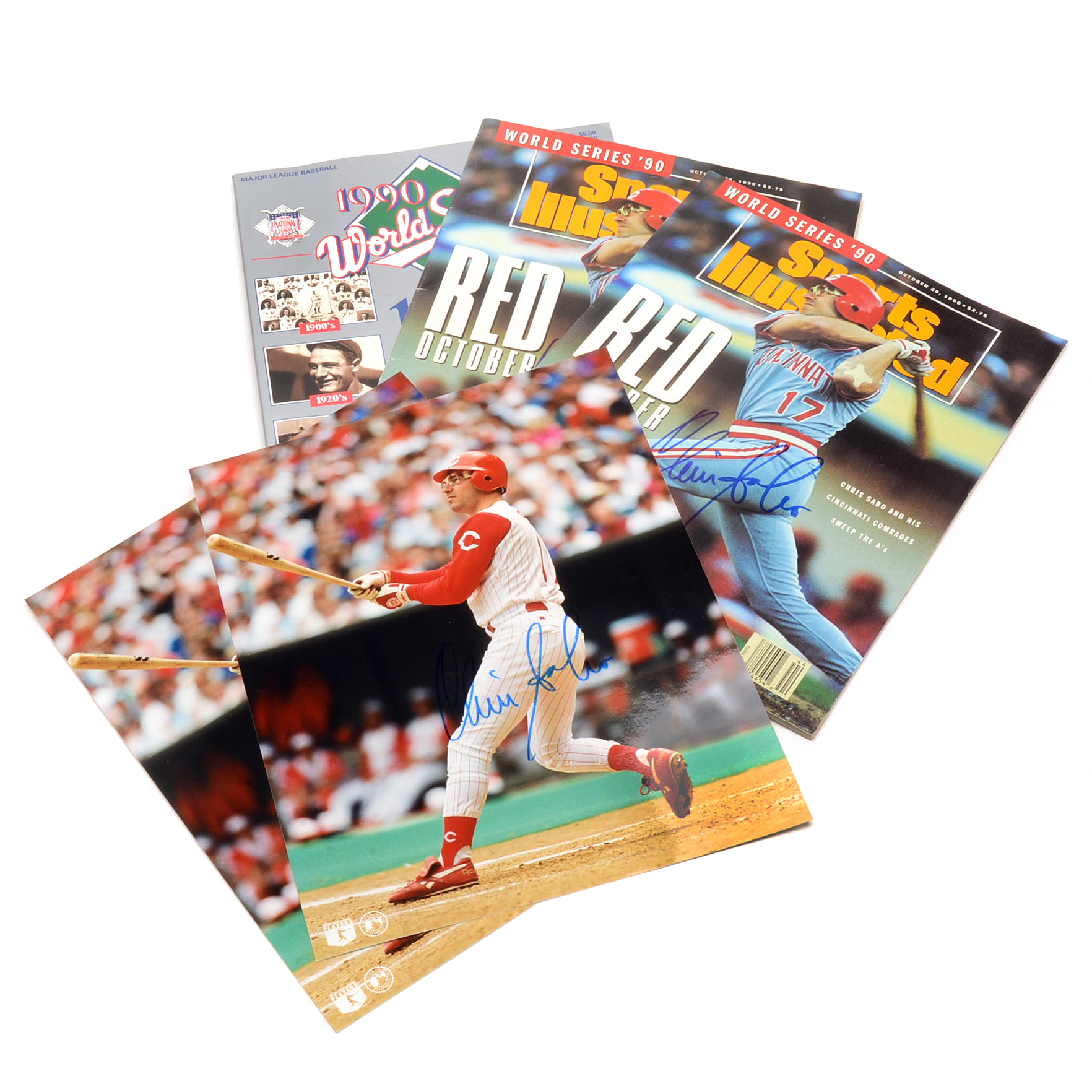 Sabo Signed Items with 1990 WS Program
