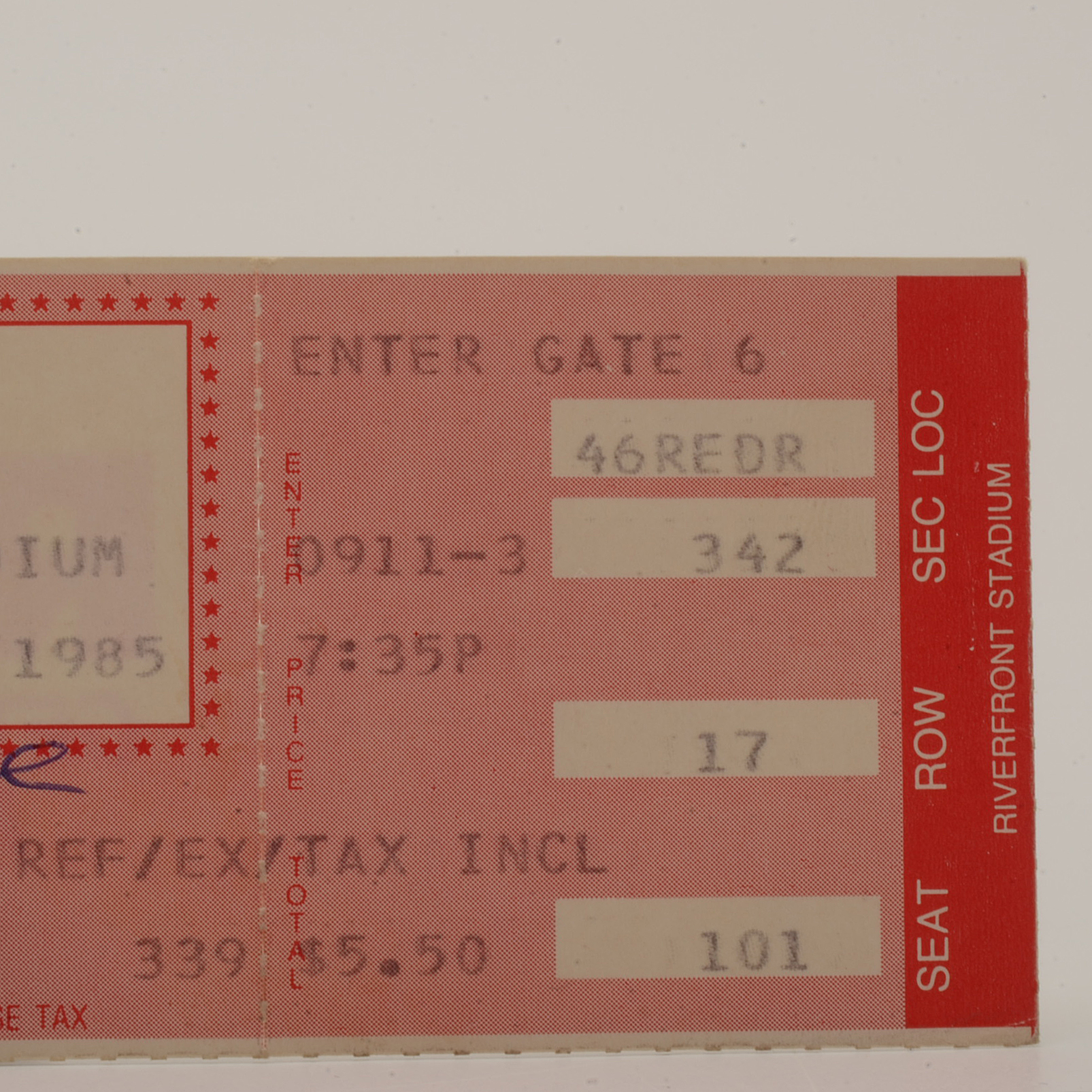 Pete Rose Signed "4192" Full Baseball Ticket