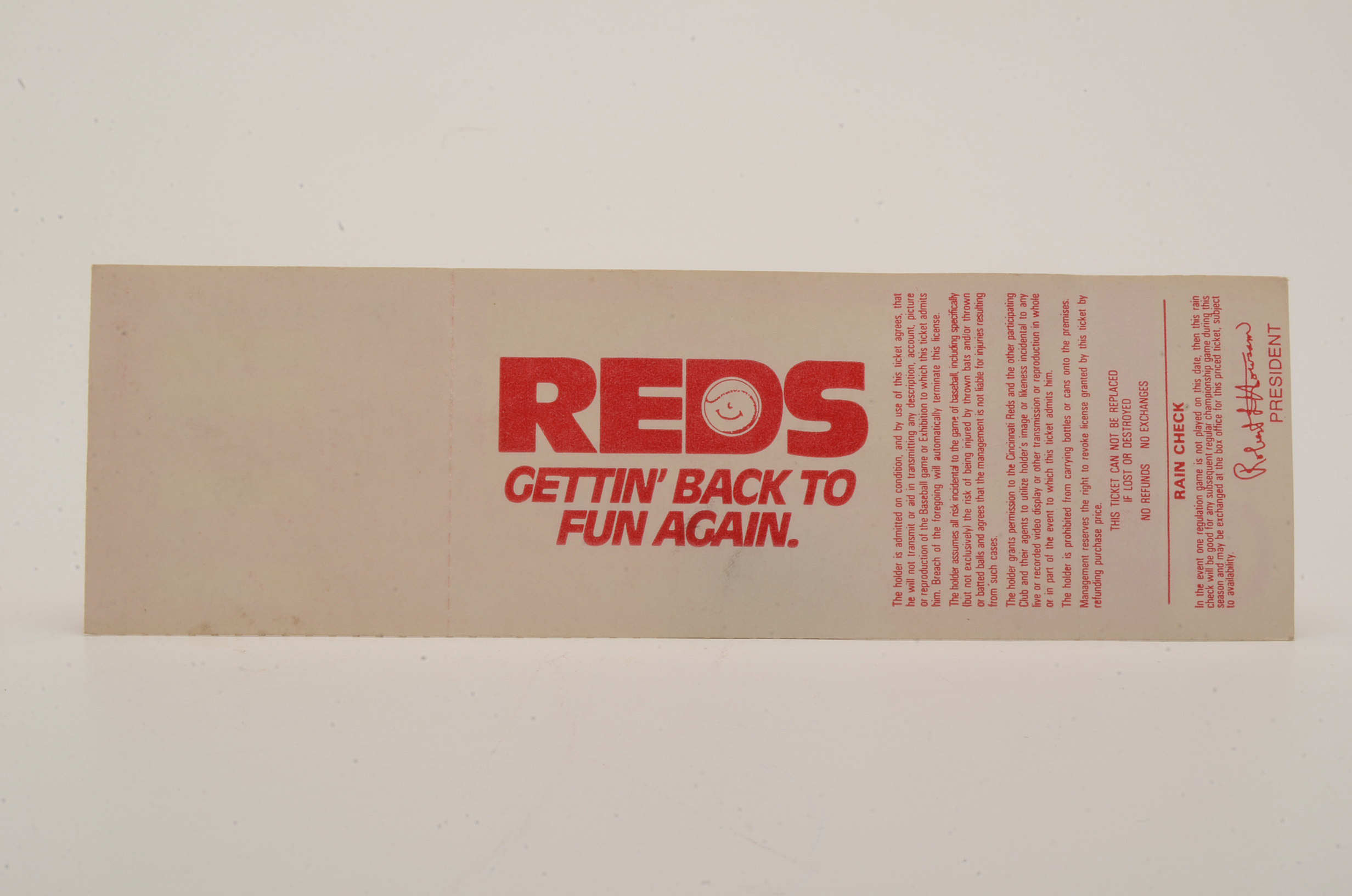 Pete Rose Signed "4192" Full Baseball Ticket