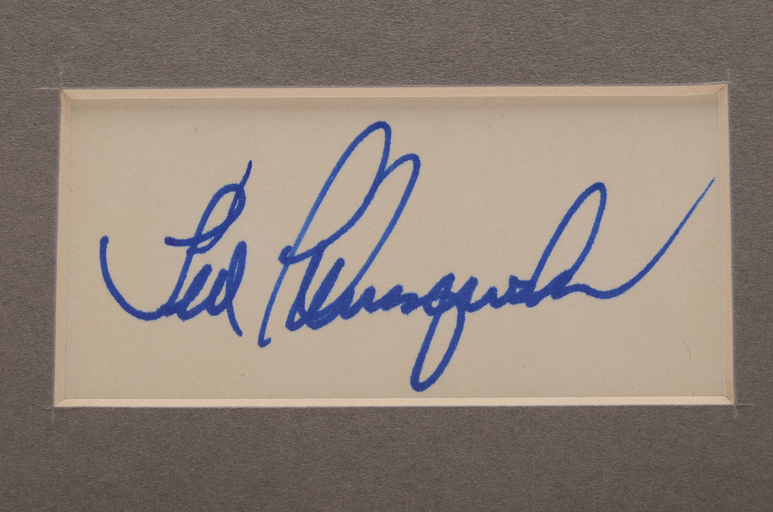 Ted Kluszewski Signed Cincinnati Reds Display