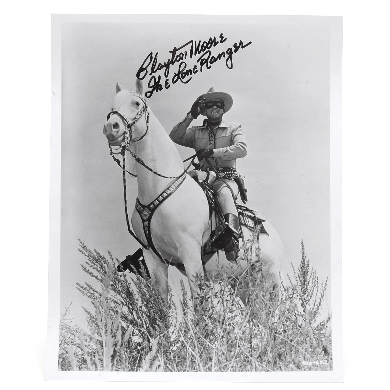Clayton Moore "The Lone Ranger" Signed Photo