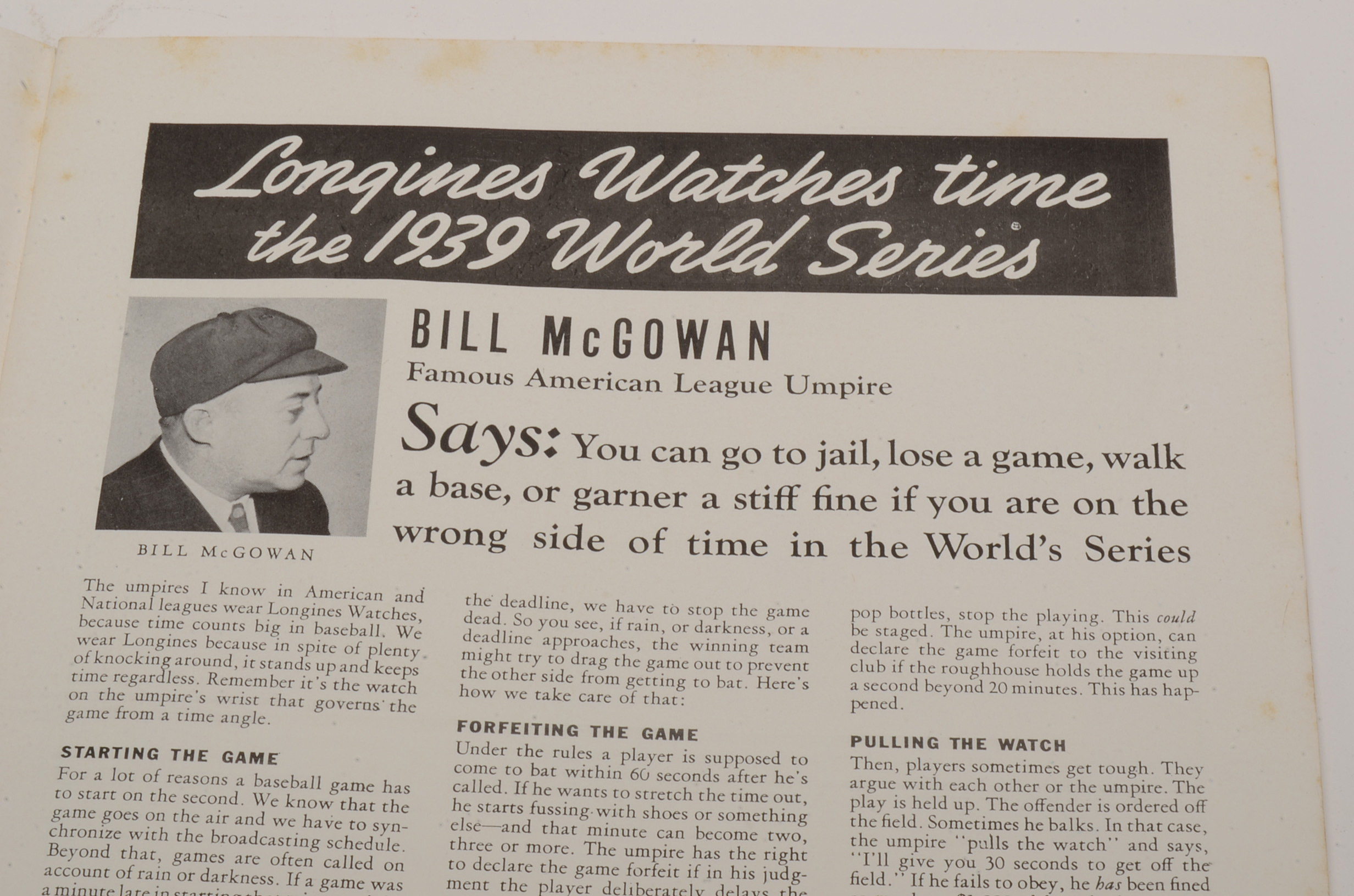 1939 World Series Program