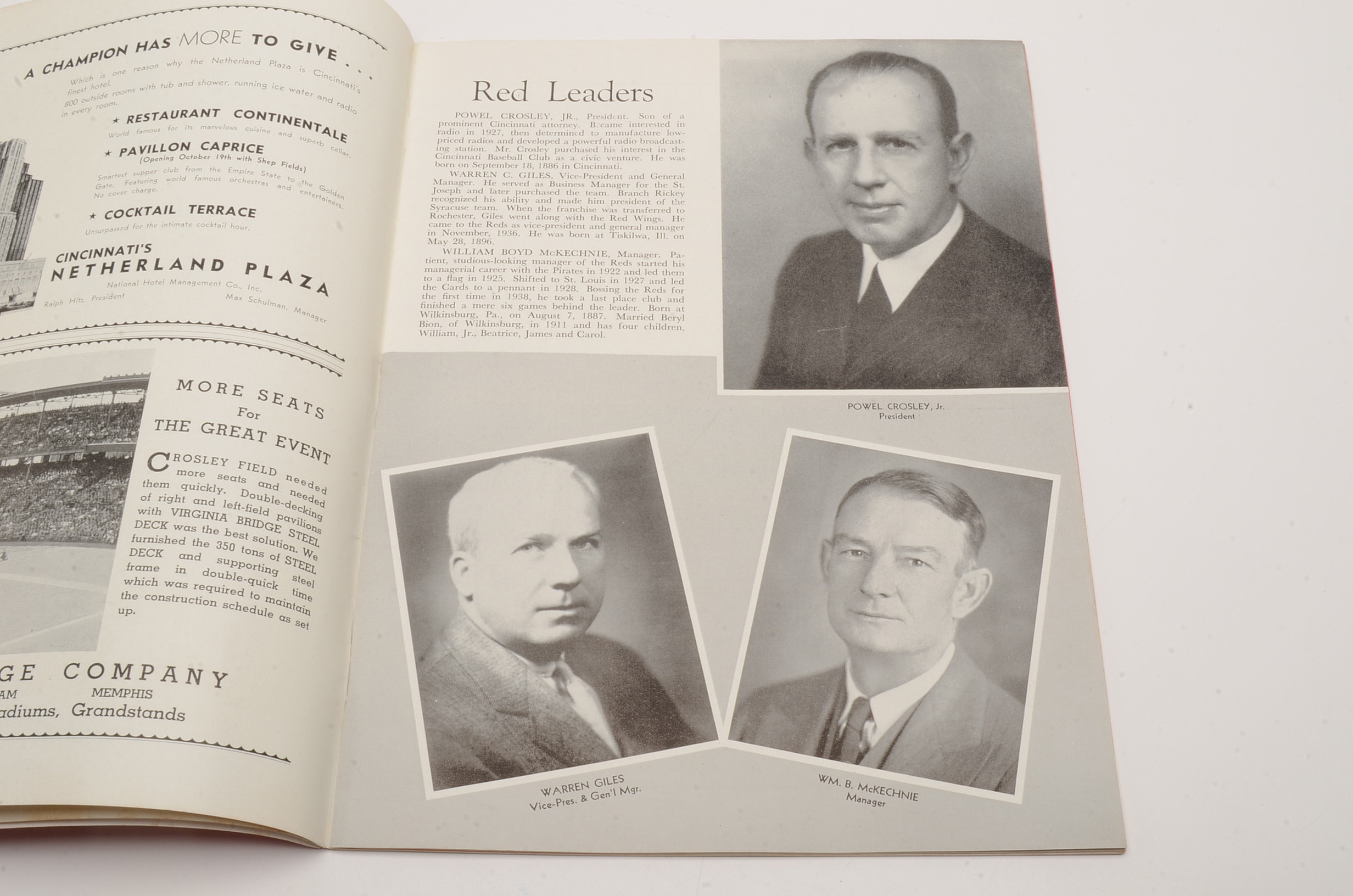 1939 World Series Program