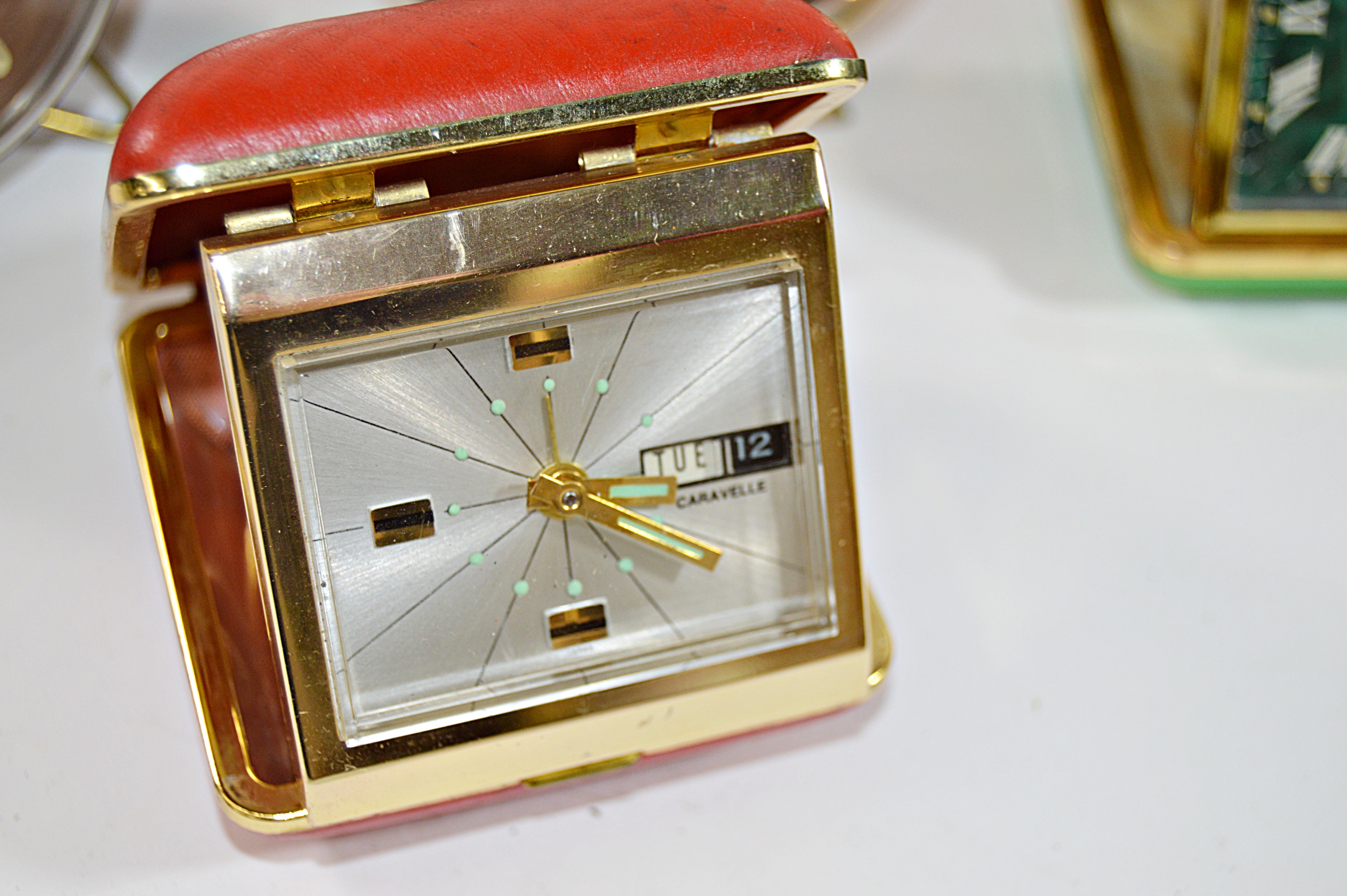 Nine Vintage Travel Alarm Clocks Two