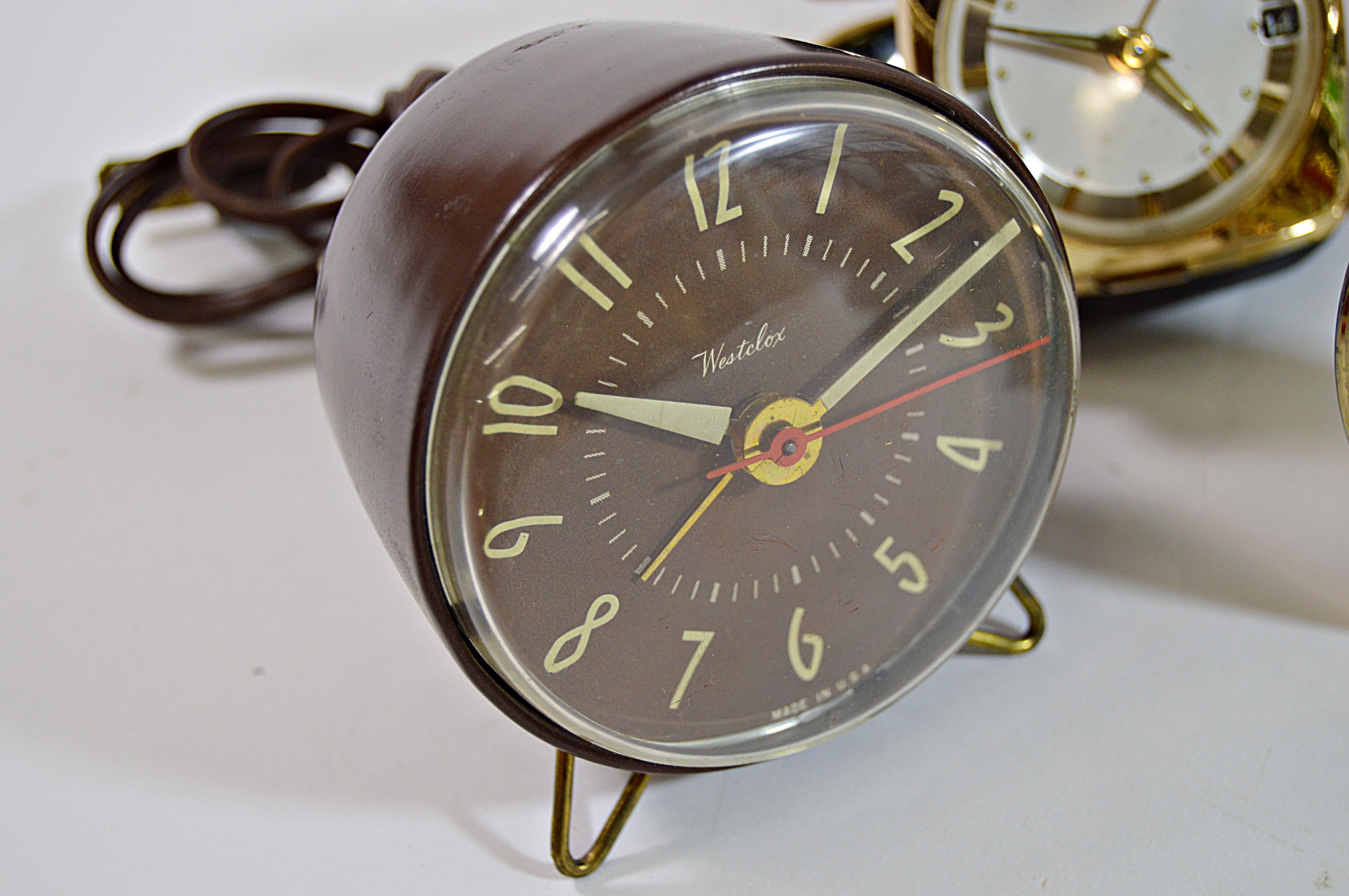 Nine Vintage Travel Alarm Clocks Two