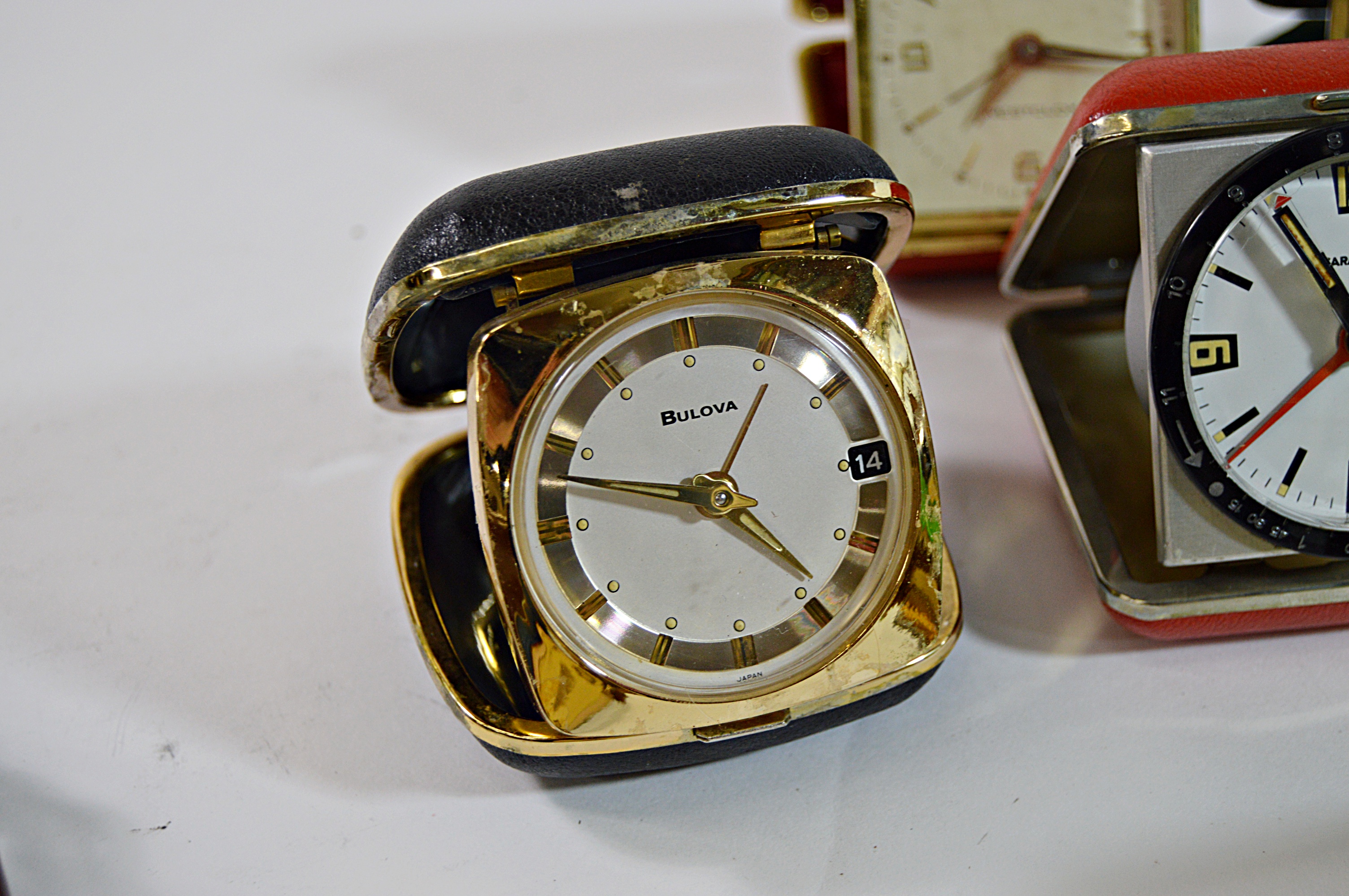 Nine Vintage Travel Alarm Clocks Two