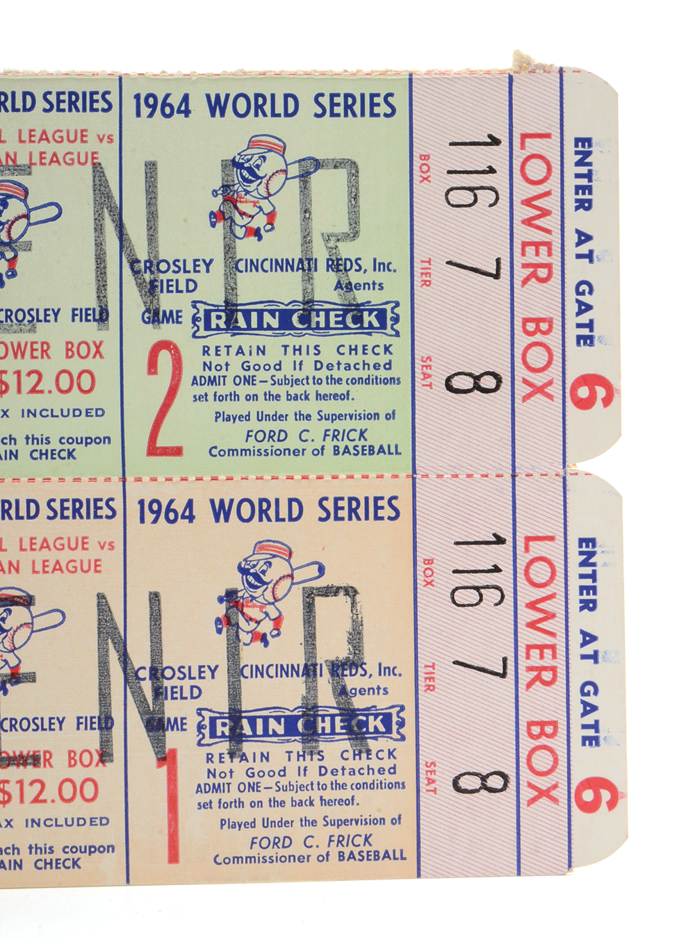 Two 1964 Phantom World Series Baseball Tickets