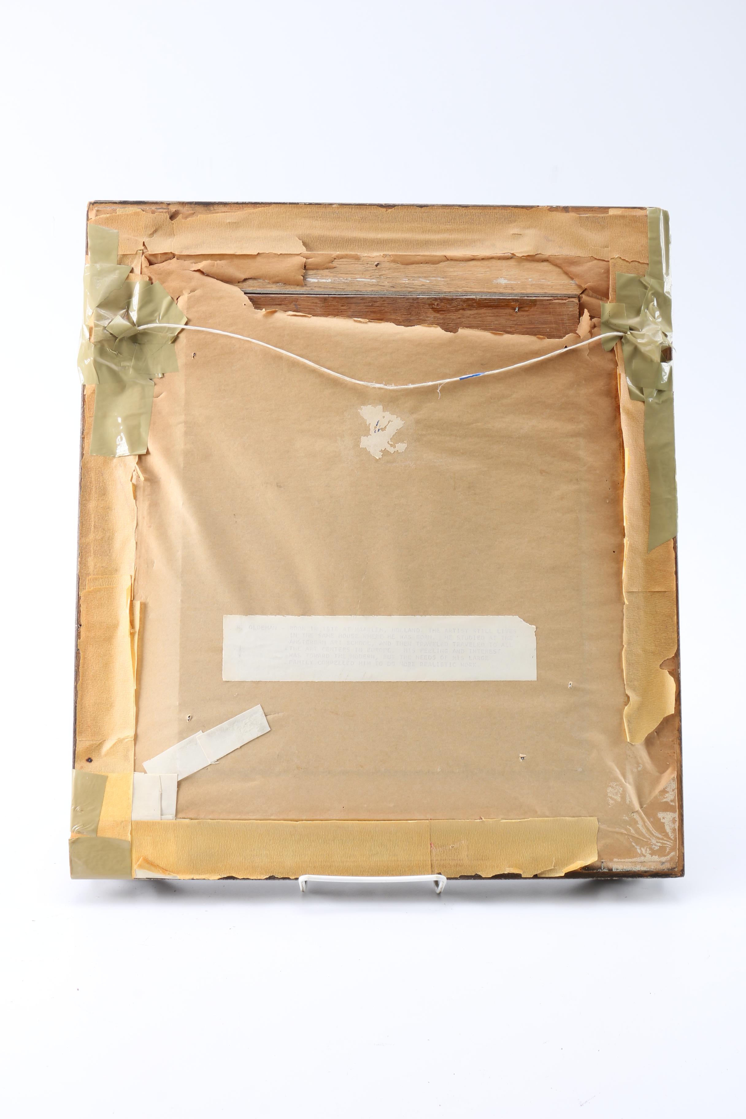 Rudolf Hendrik Oldeman Oil Painting of Ice Skaters