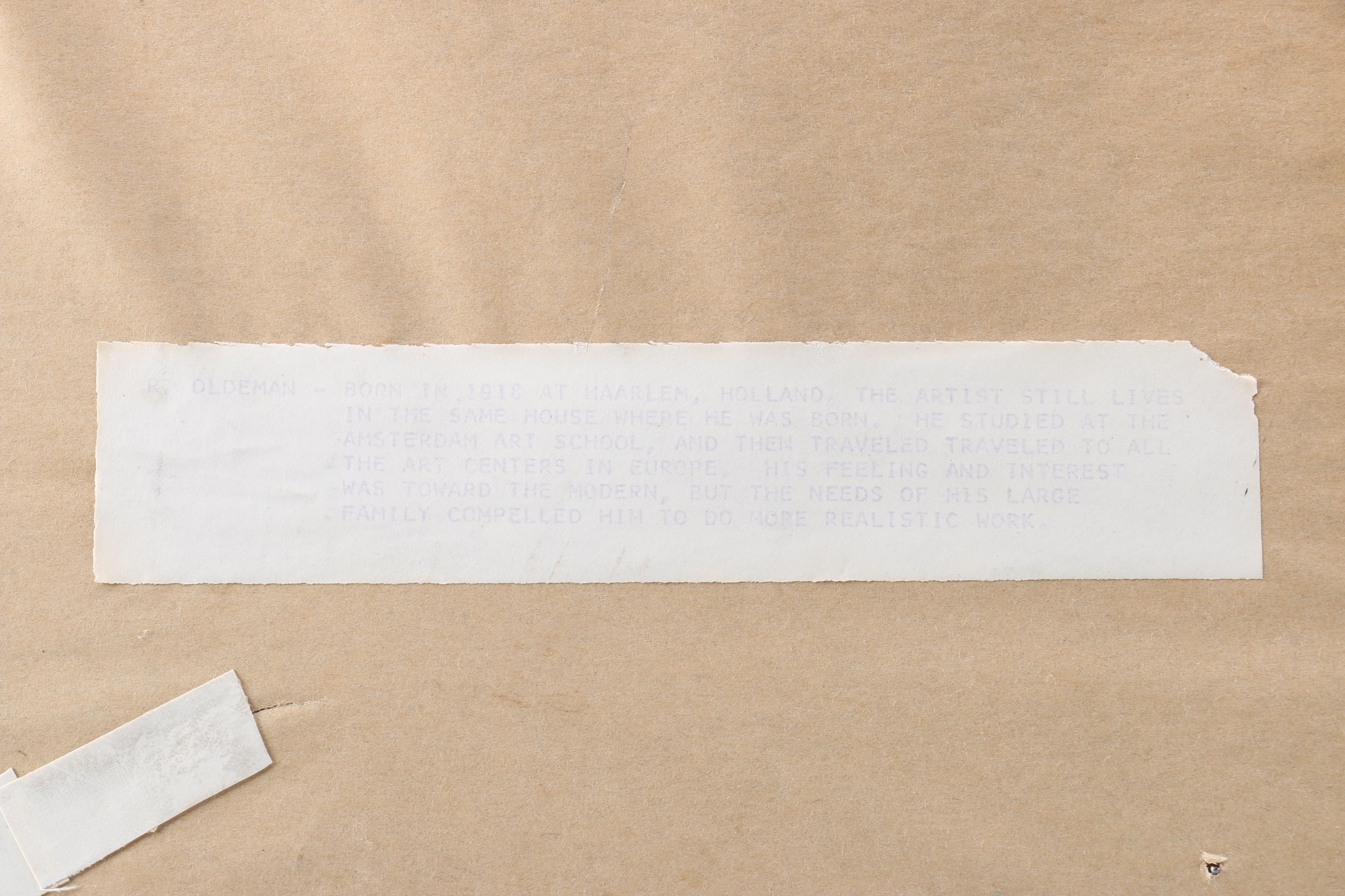 Rudolf Hendrik Oldeman Oil Painting of Ice Skaters