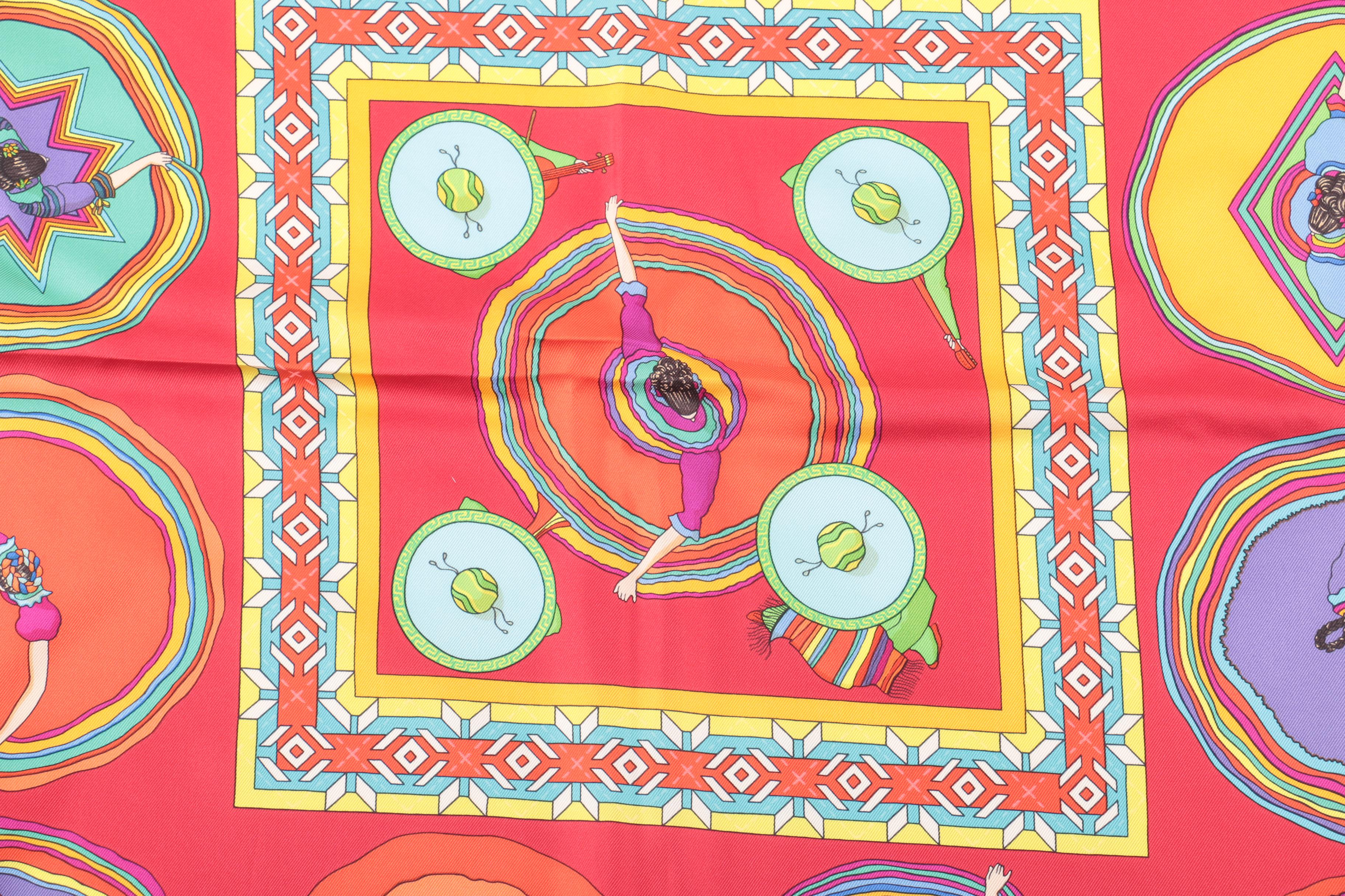 Hermès "Belles du Mexique" Silk Scarf