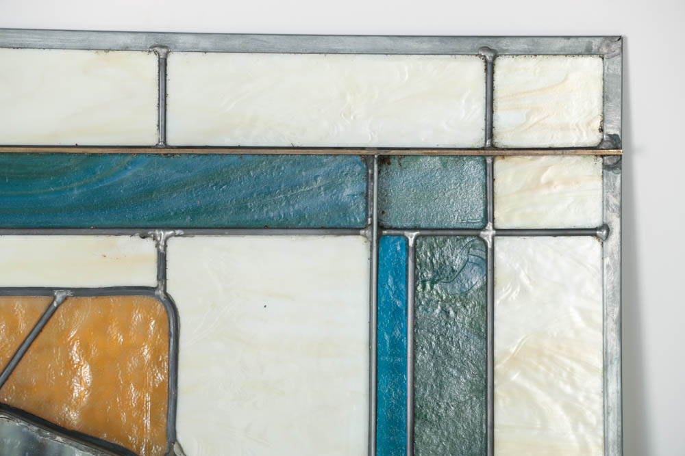 Stained Glass Window with Pheasant