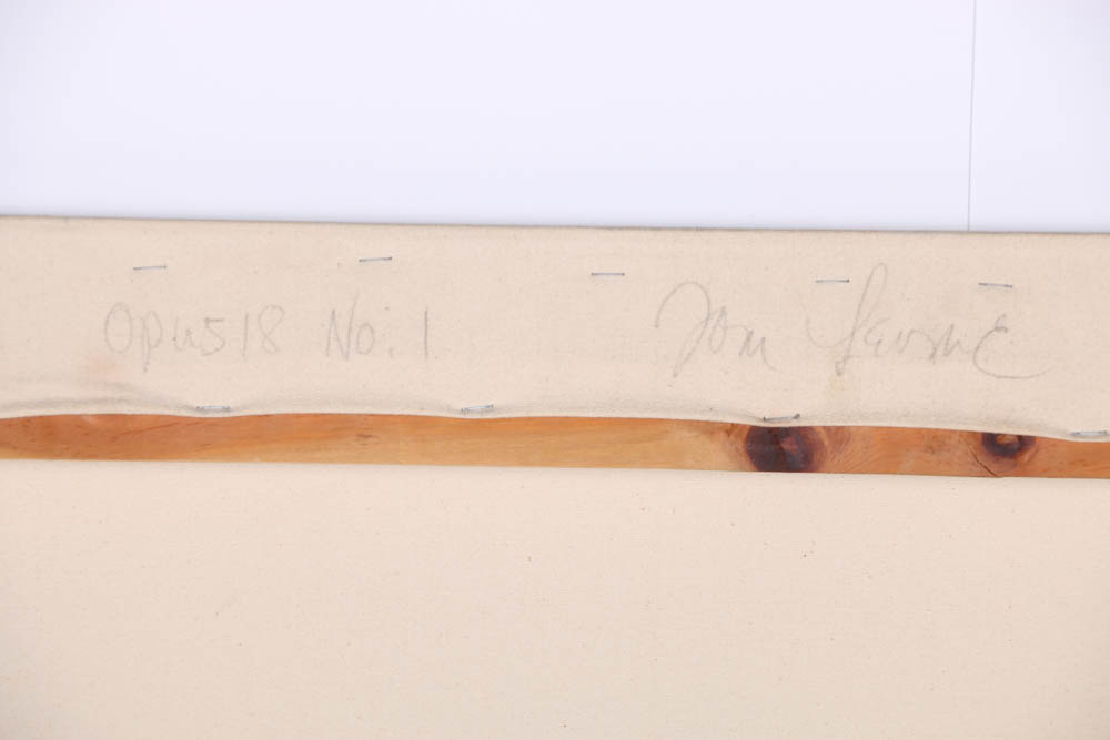 Tom Levine Acrylic Painting on Paper Affixed to Canvas "Opus 18 No. 1"